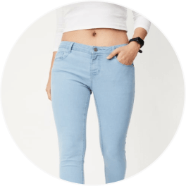 Rosie Bright Blue Cropped Pull On Jeggings - Matalan