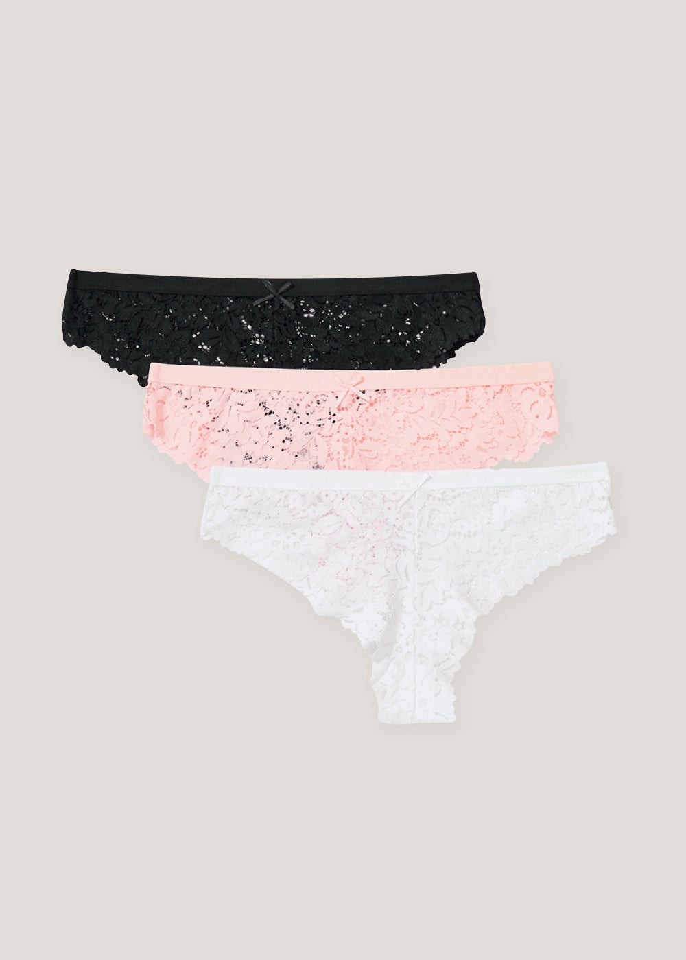 4 Pack Multicoloured Lace Trim Knickers - Matalan