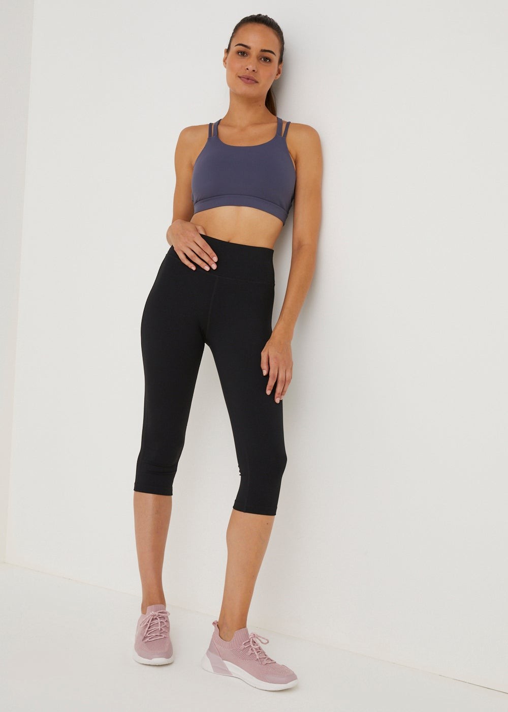 Souluxe Teal Mesh Panel Leggings - Matalan