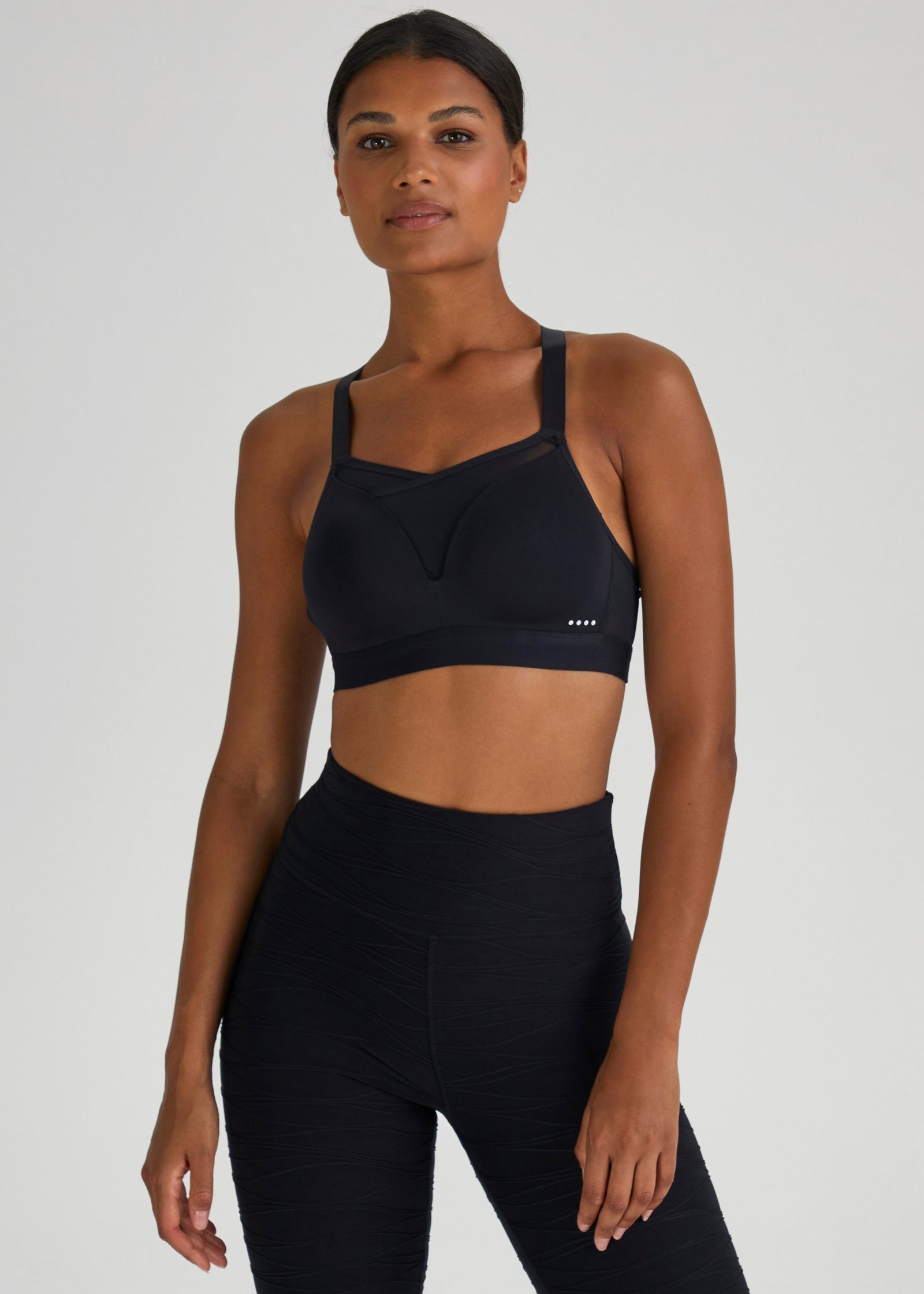 Souluxe Blue Ribbed Sports Crop Top - Matalan