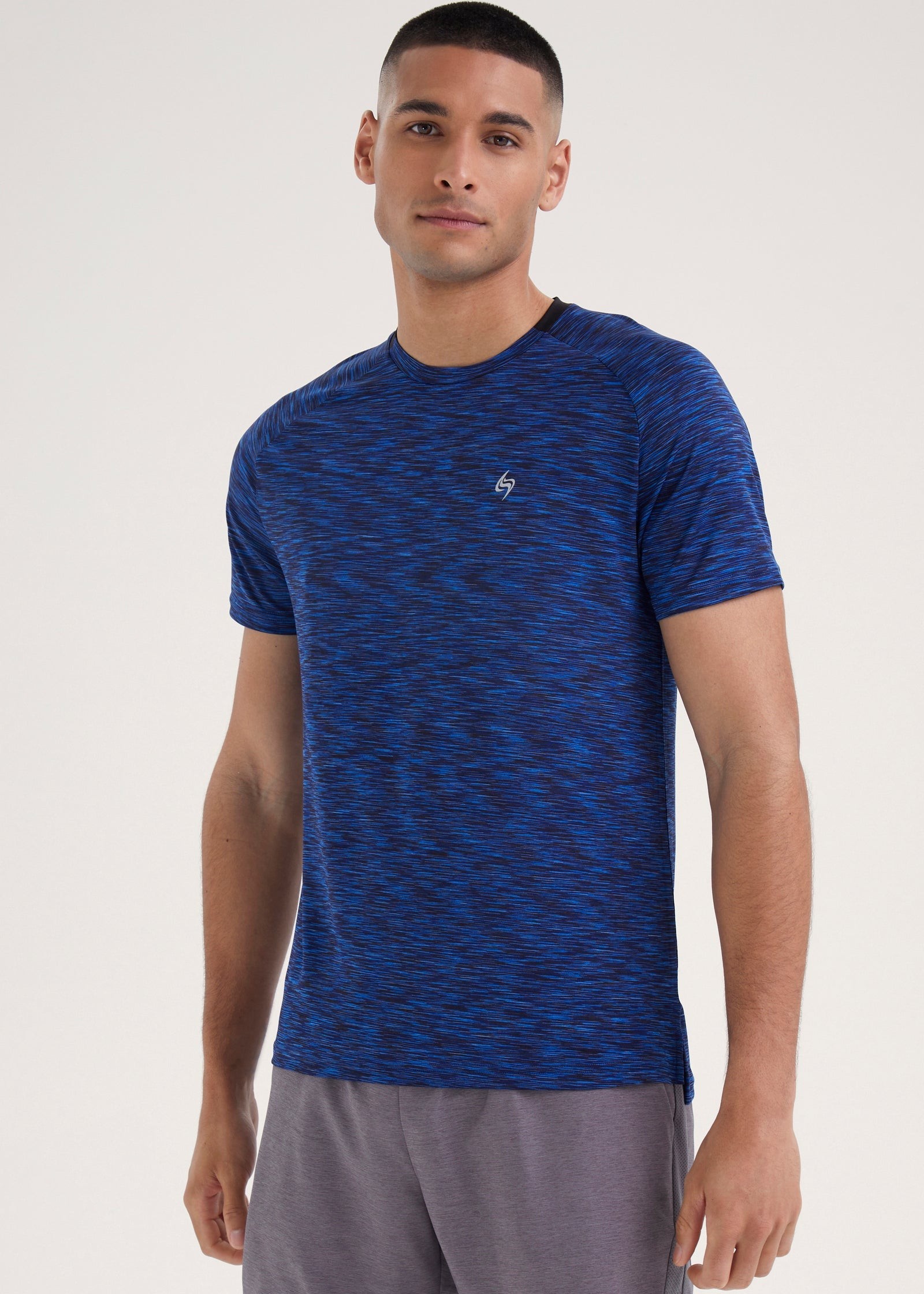 Men Souluxe Sportswear | Souluxe Blue Ombre Gym T Shirt cobalt