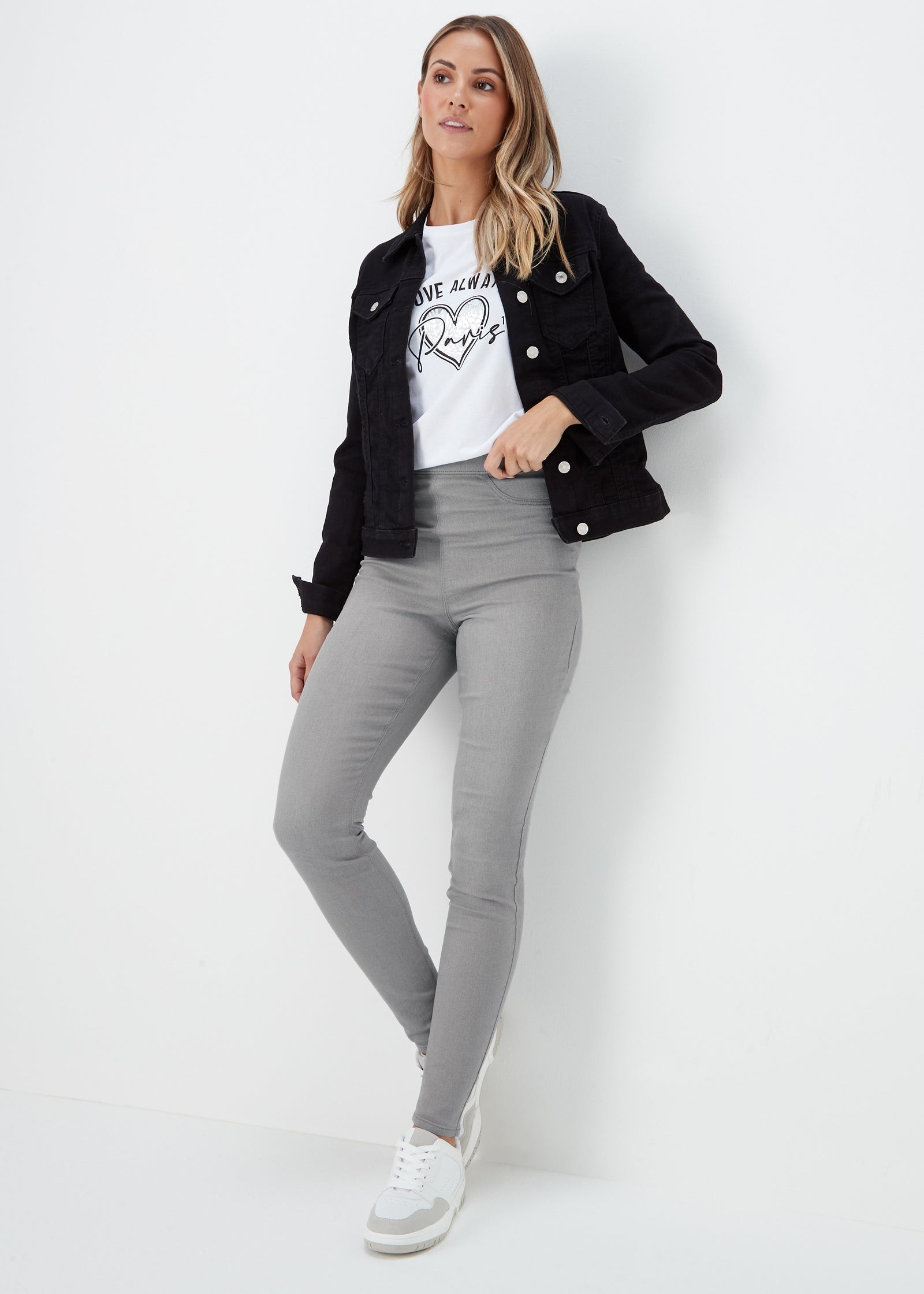 Buy Rosie Grey Washed Pull On Jeggings Online in UAE from Matalan