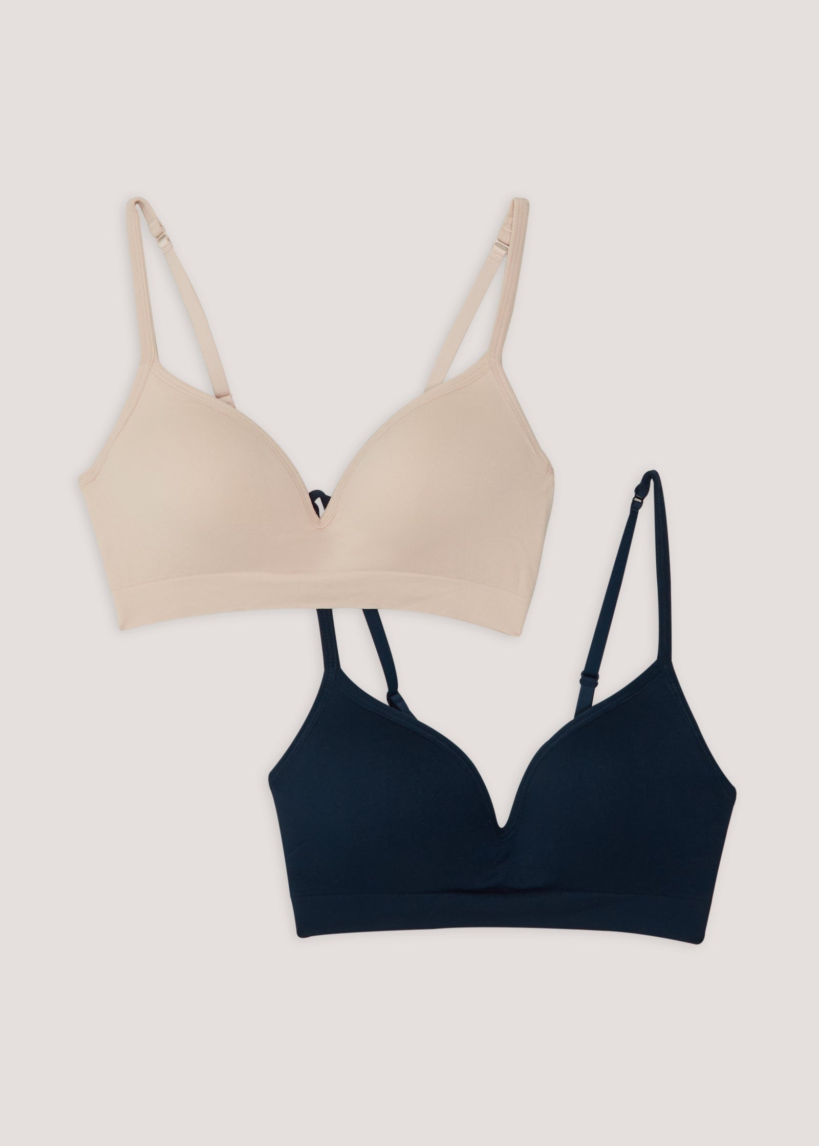 2 Pack Embroidered Lace Bras - Matalan