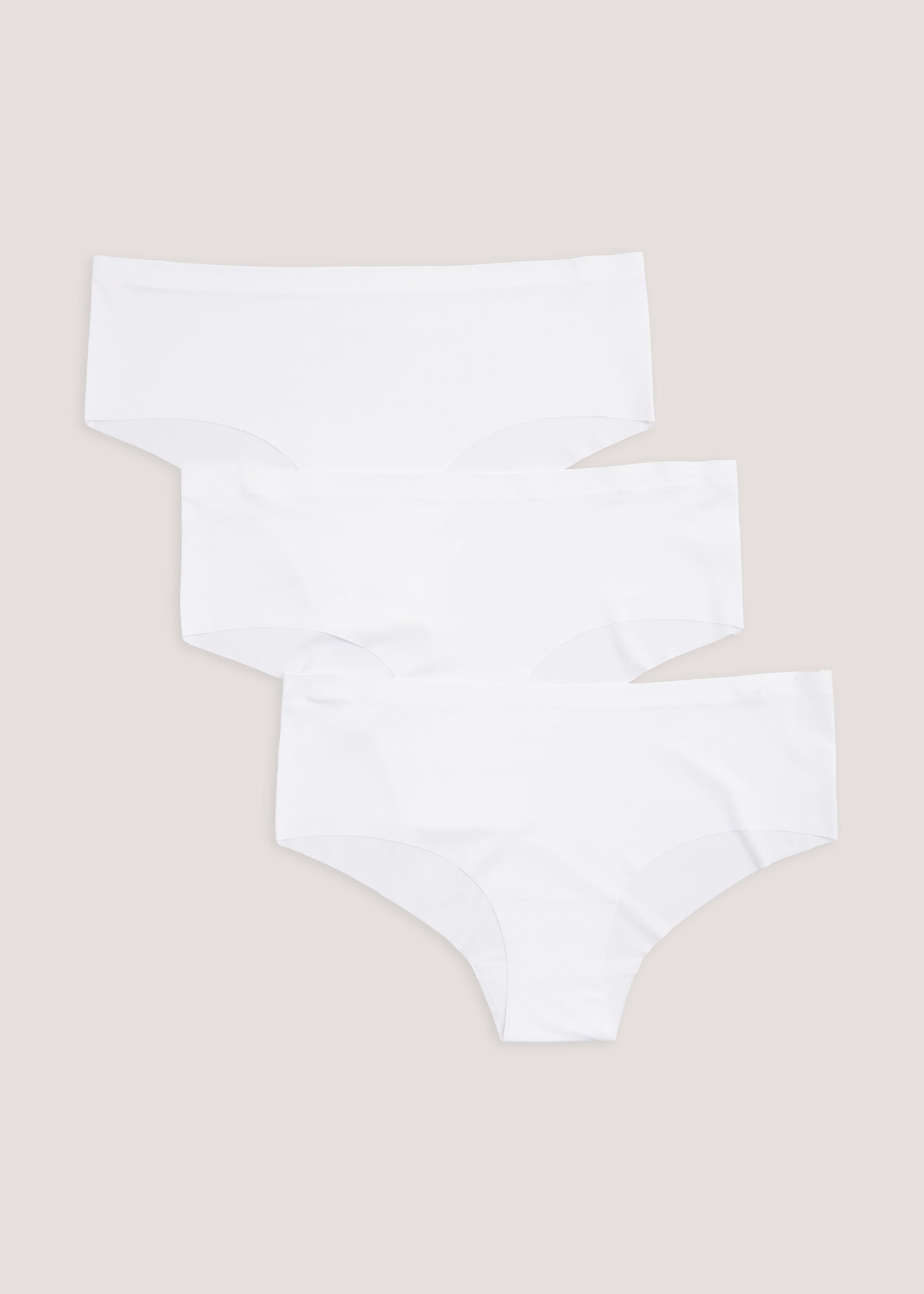 3 Pack Micro Lace High Leg Knickers - White - 10