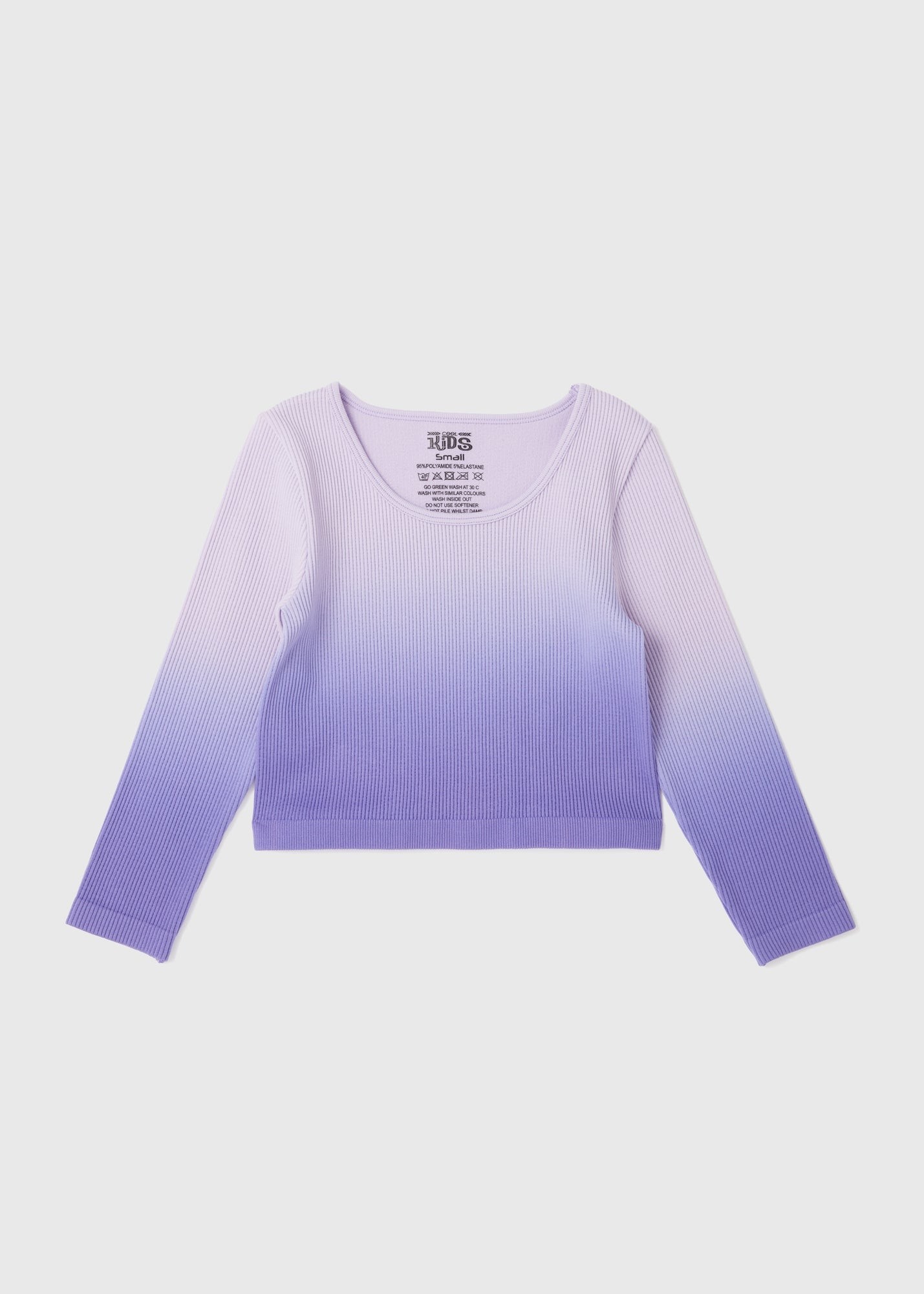 Lilac Seamless Detail Longsleeve Crop Top