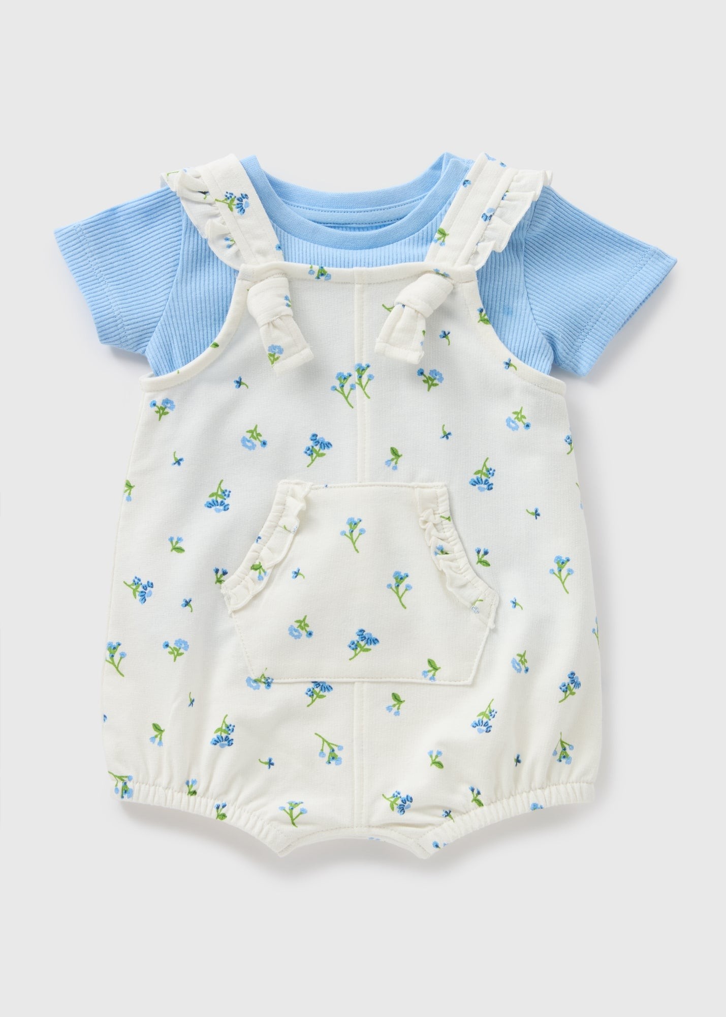 Buy Baby Floral Top & Dungaree Set Starting at Just 8.5 BHD from bfab Bahrain