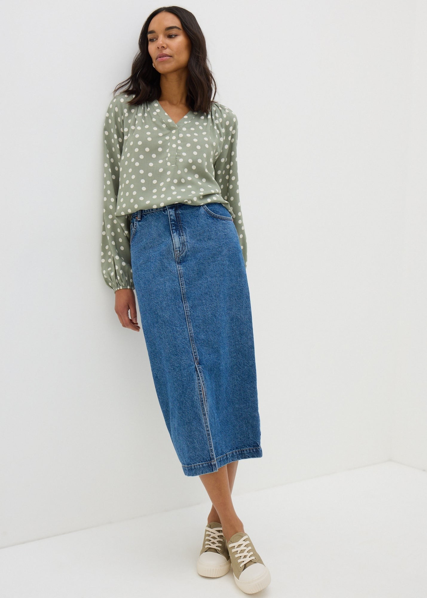 Buy Spot V-Neck Blouse Starting at Just 95 AED from bfab United Arab Emirates
