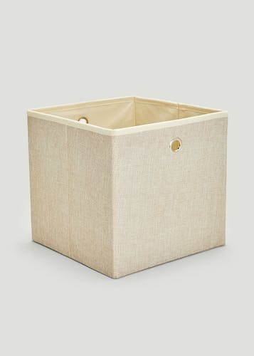 Taupe Foldable Storage Box (33cm x 33cm x 31cm) - Matalan