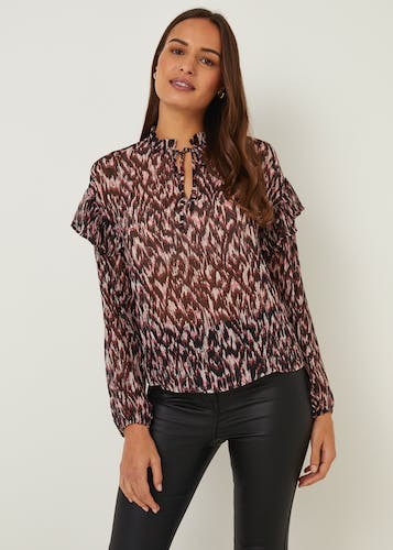 Black Aztec Print Cardigan - Matalan