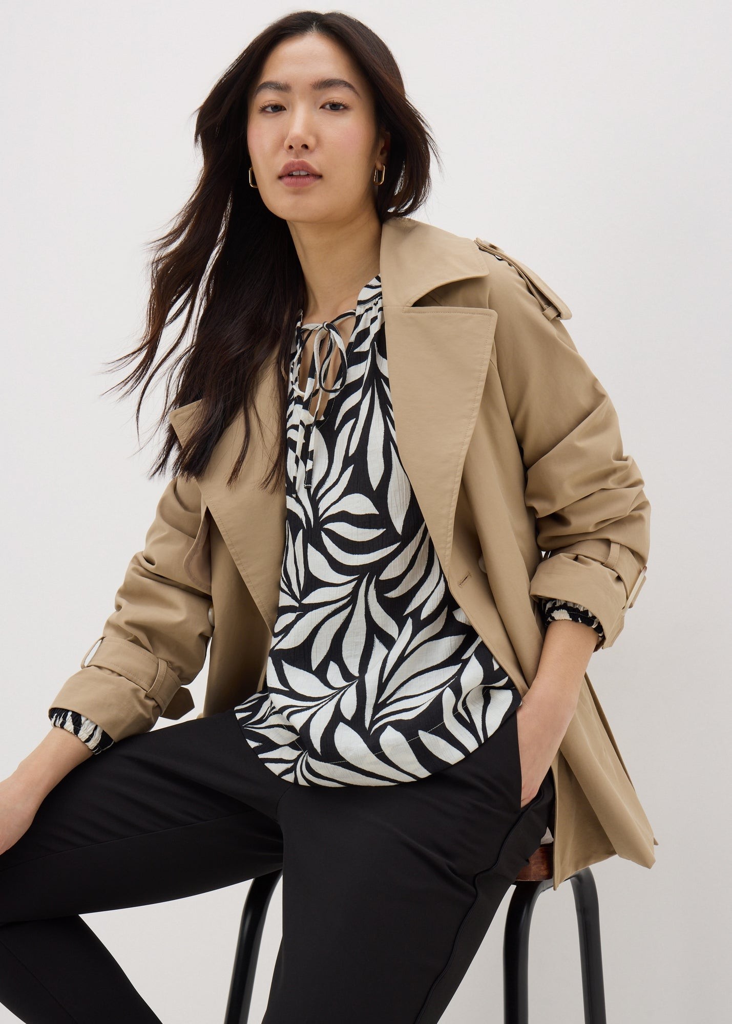 Buy Crinkle Palm Boho Blouse Starting at Just 119 AED from bfab United Arab Emirates