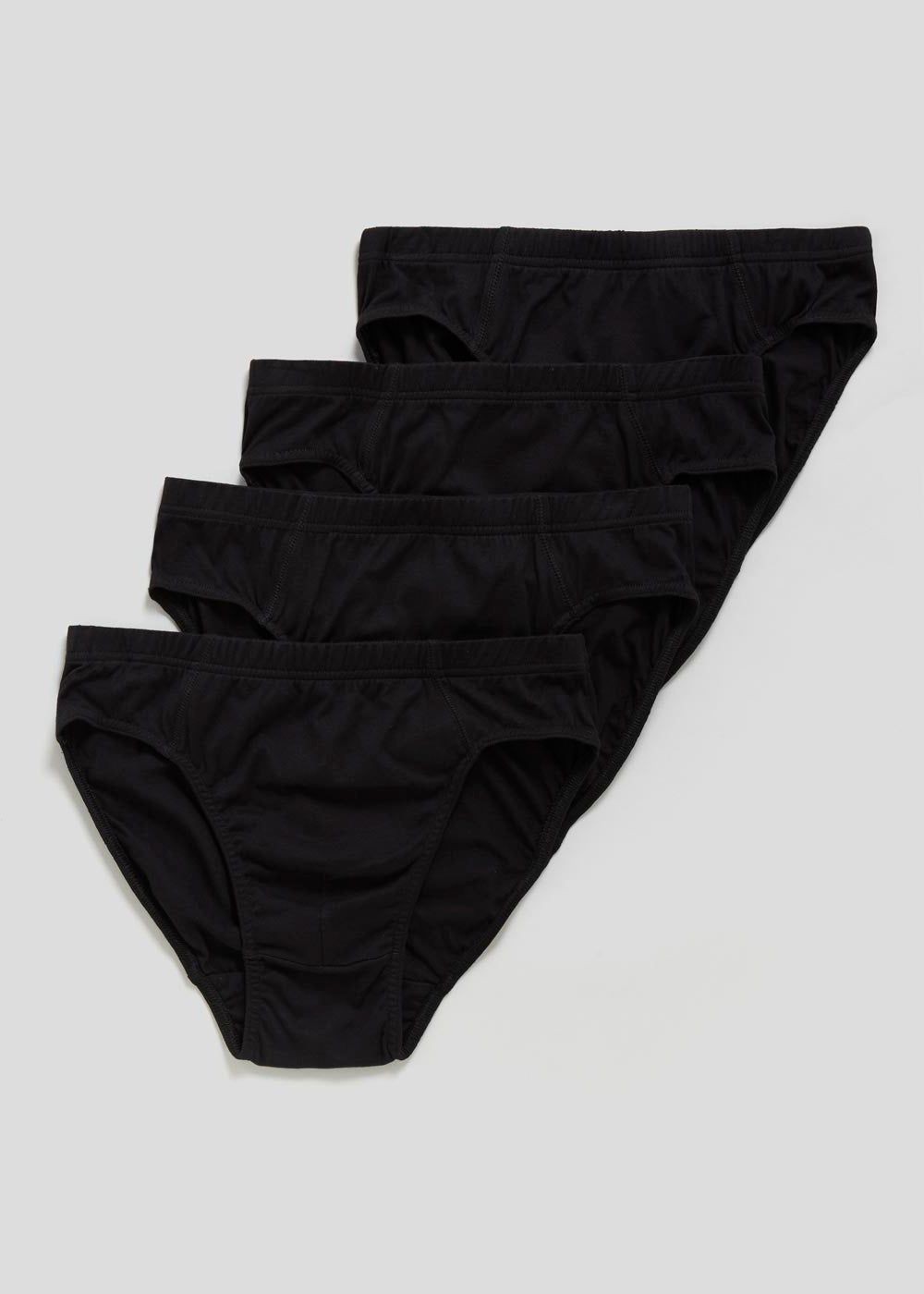4 Pack Black Thongs - Matalan