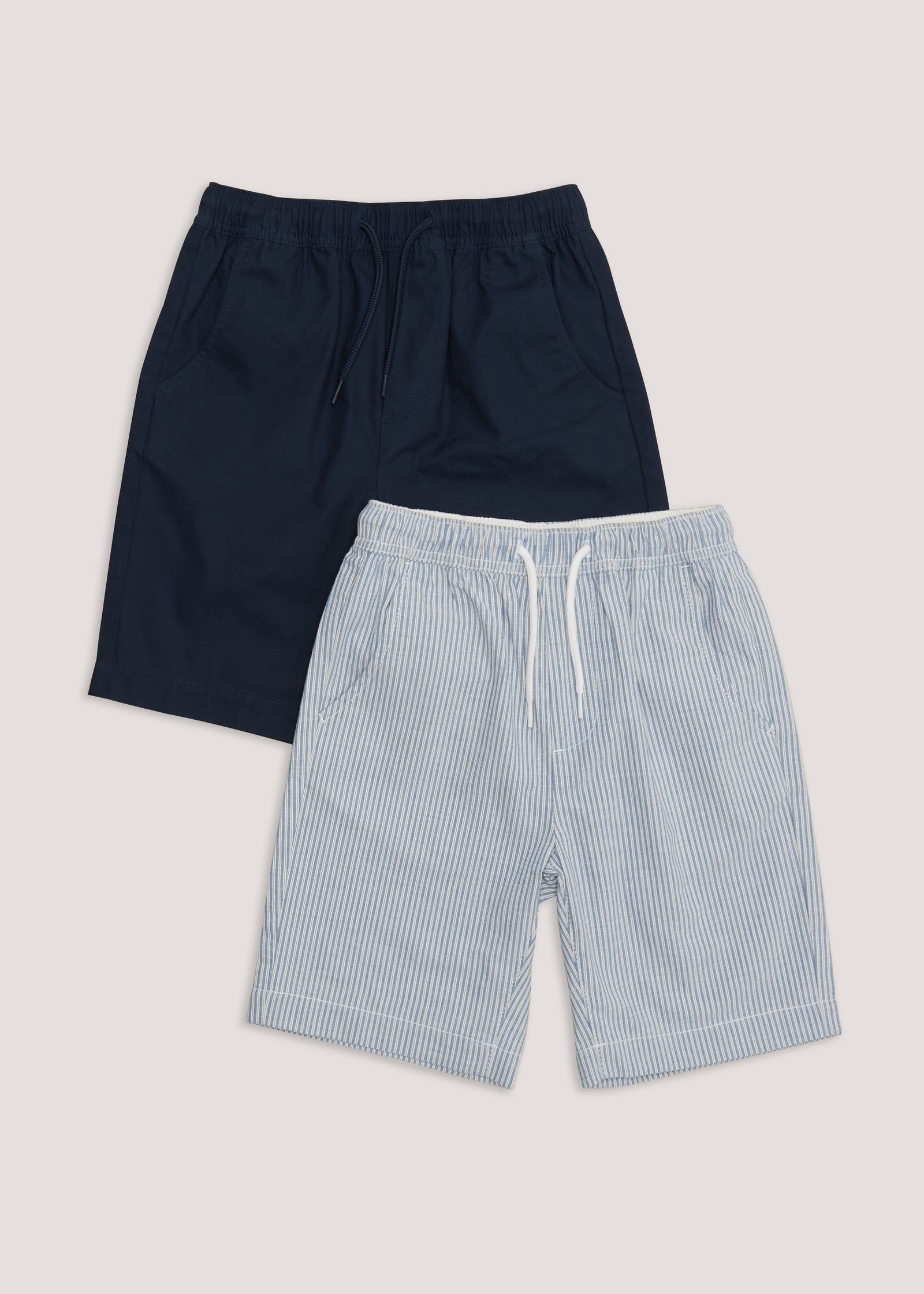 Buy Boys 2 Pack Plain & Stripe Woven Shorts (4-13yrs) - Blue - 13Y in  Jordan - bfab