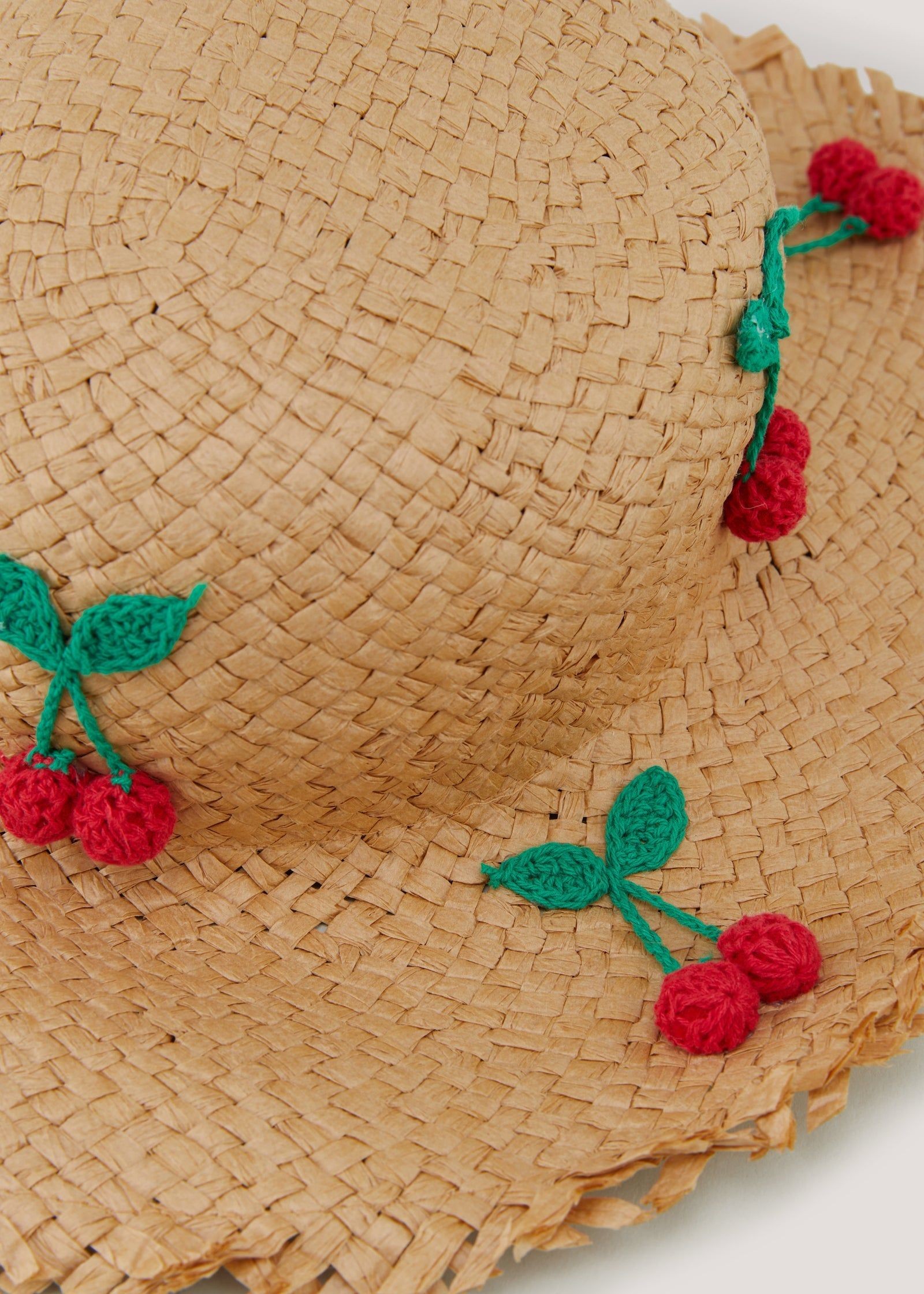 Buy Girls Natural Cherry Straw Sun Hat (7-13yrs) Online in UAE from Matalan