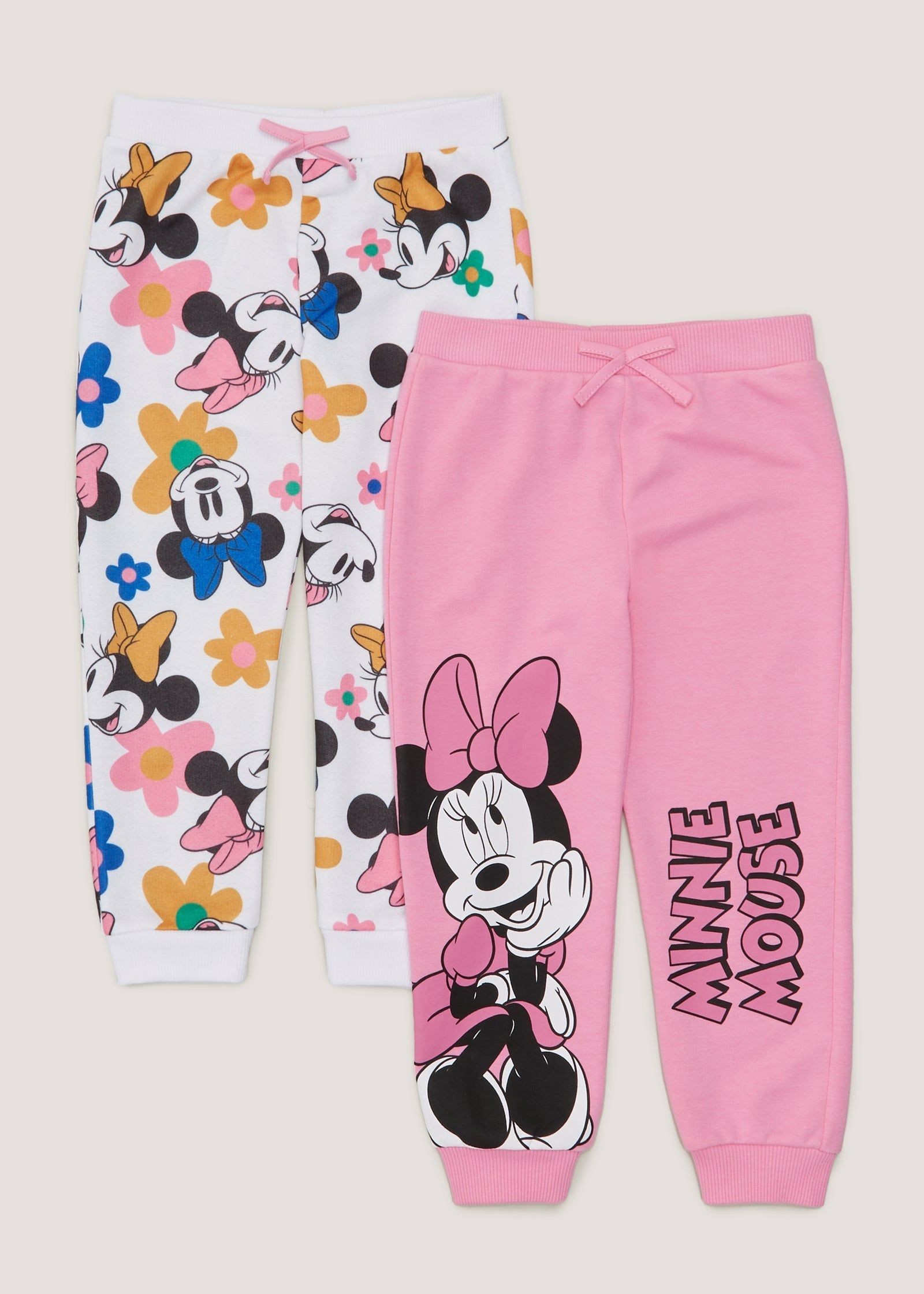 Buy Kids 2 Pack Disney Minnie Mouse Floral Joggers (9mths-7yrs