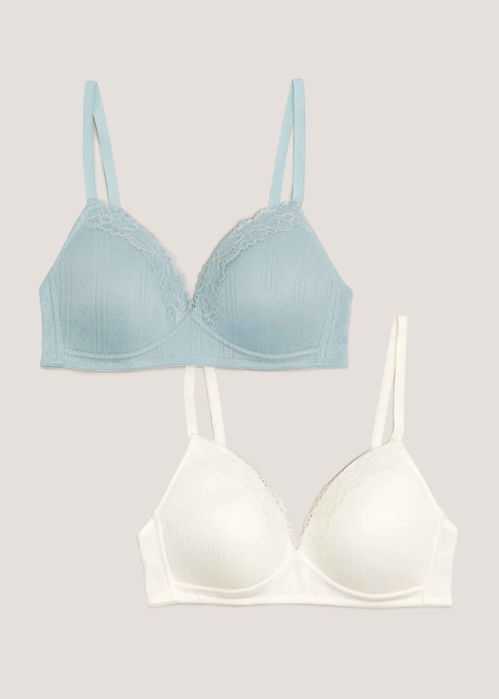 Buy 2 Pack Non Wired Padded Bras - Oatmeal - 34A - Bfab UAE