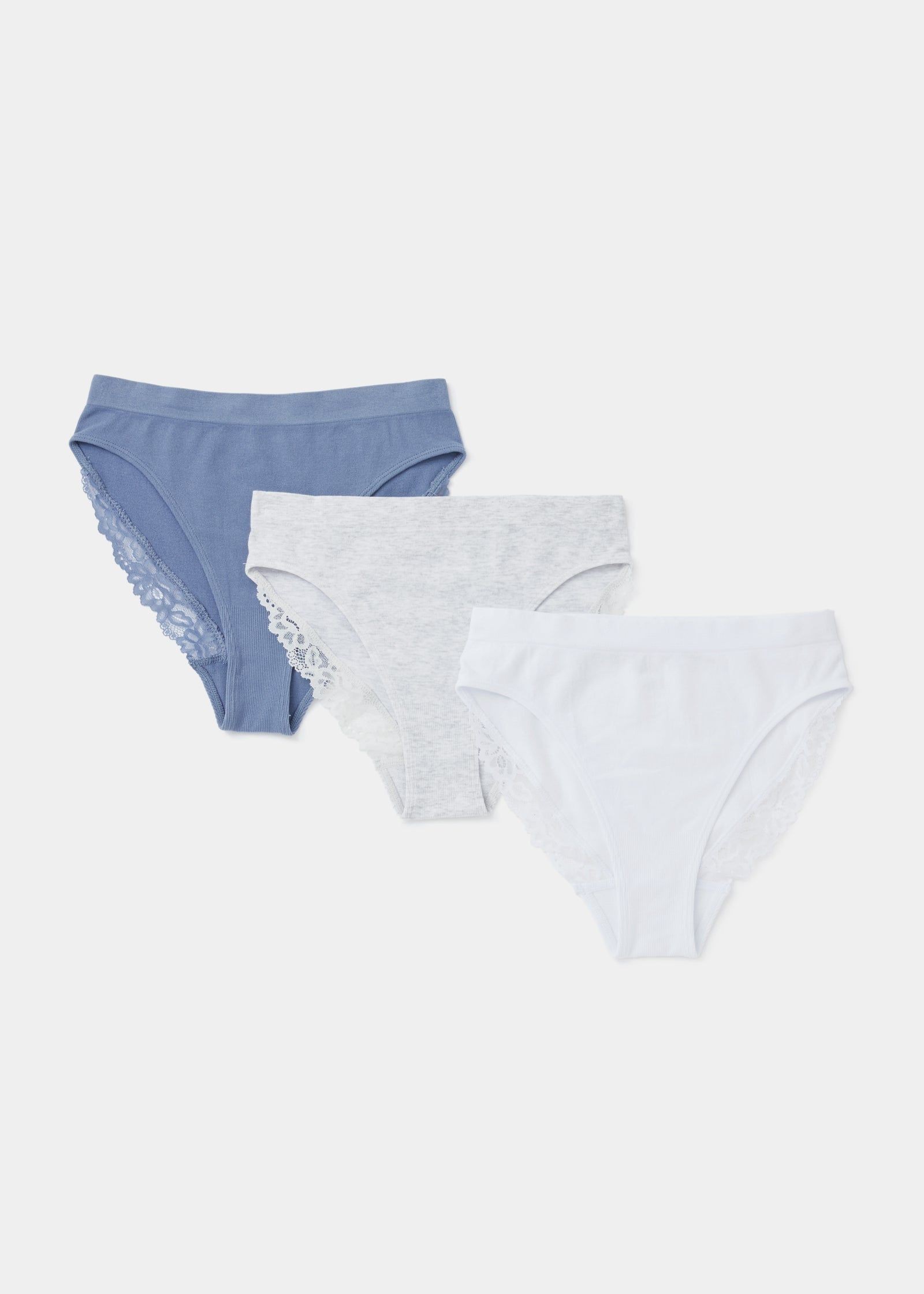 Buy 3 Pack Seam Free High Leg Knickers - Oatmeal - L Online in UAE from  Matalan