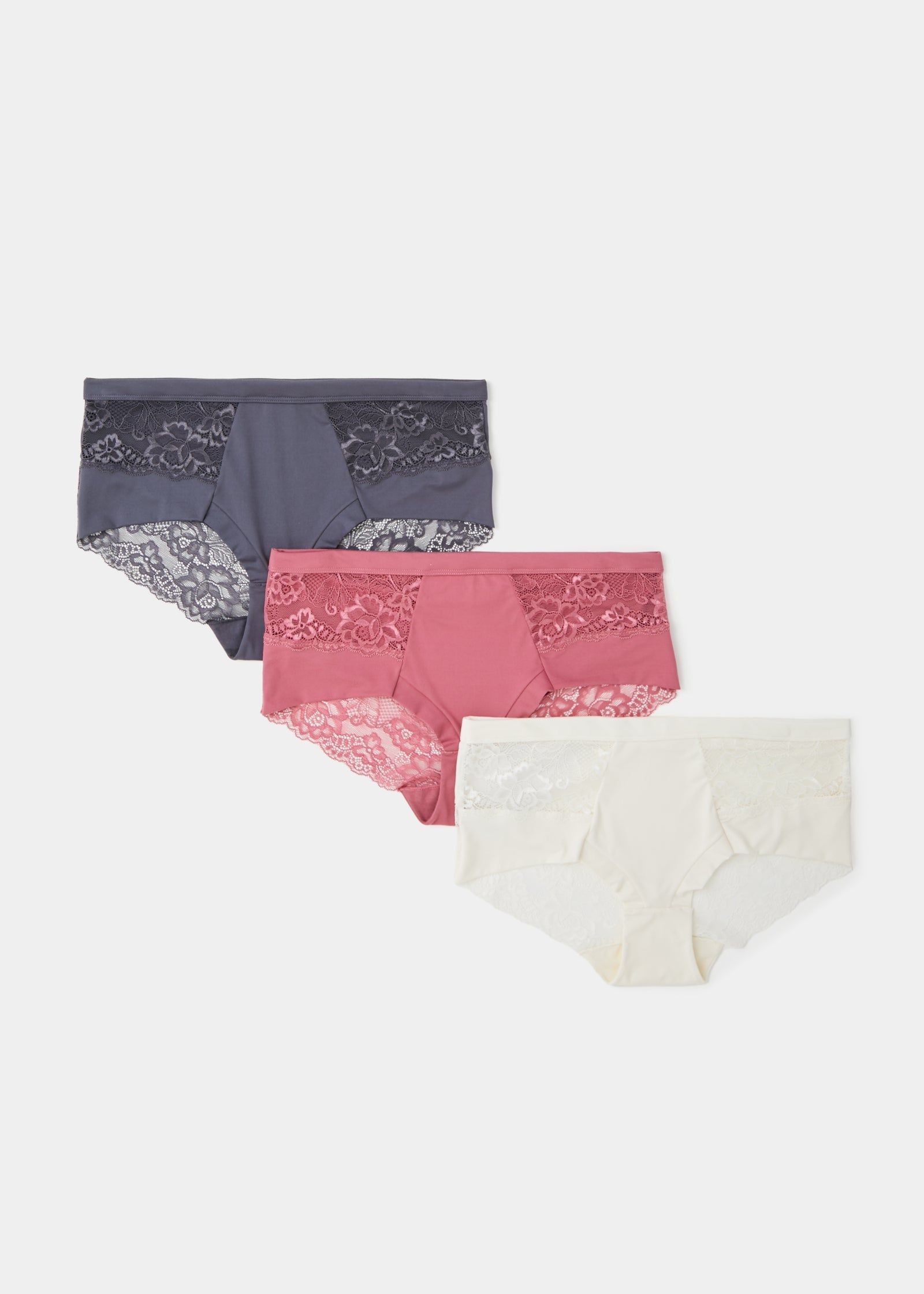 Buy 3 Pack Pink Lace Midi Knickers in Bahrain - bfab