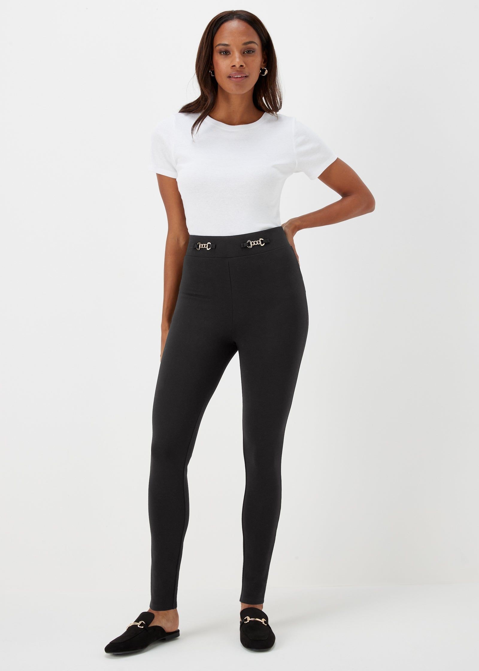 Buy Black Full Length Cotton Leggings – Black in KSA - bfab