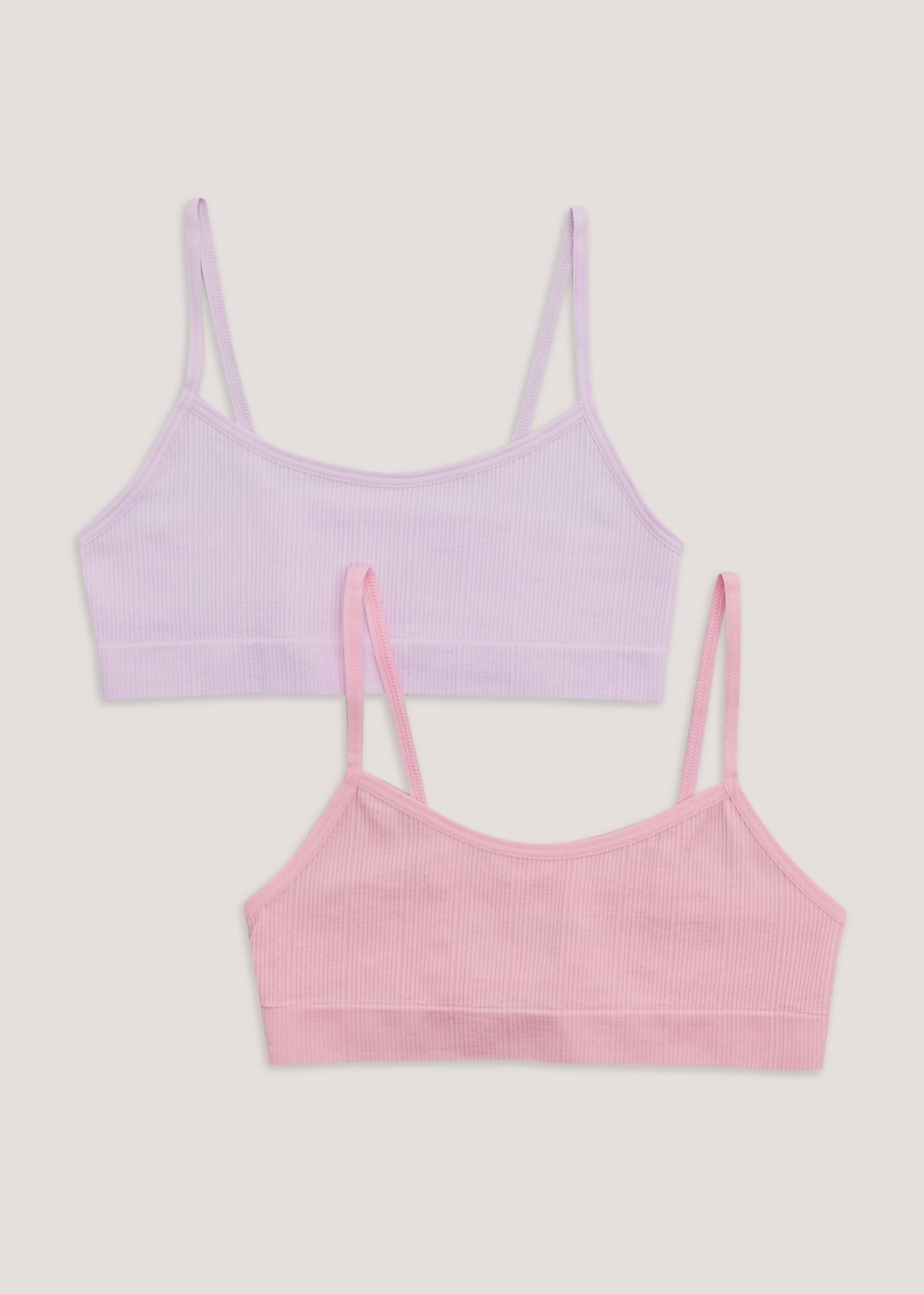 Buy Girls 2 Pack Moulded First Bras - Pink - 34AA in Qatar - bfab