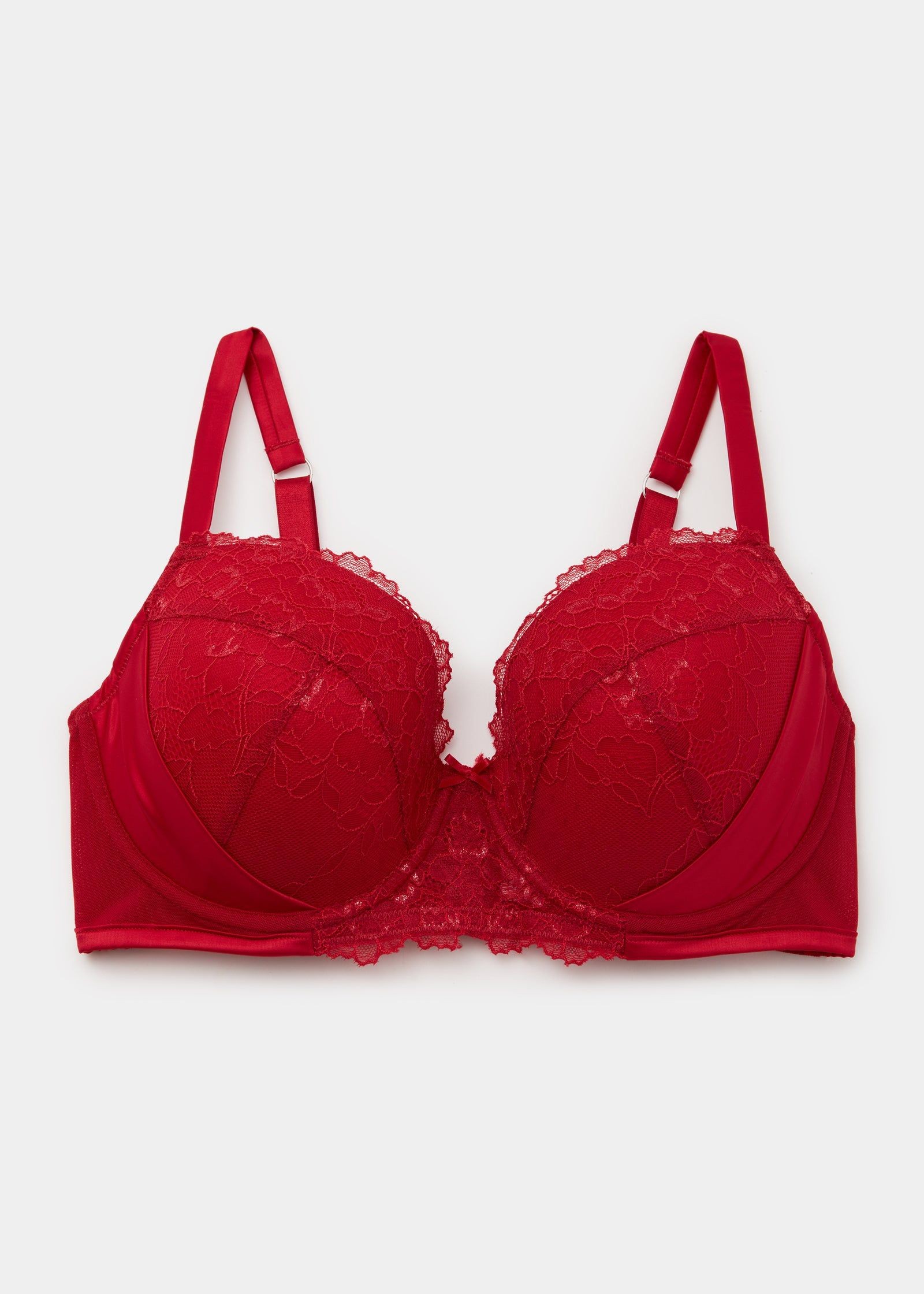 Buy DD+ Red Satin Lace Padded Bra Online in UAE from Matalan