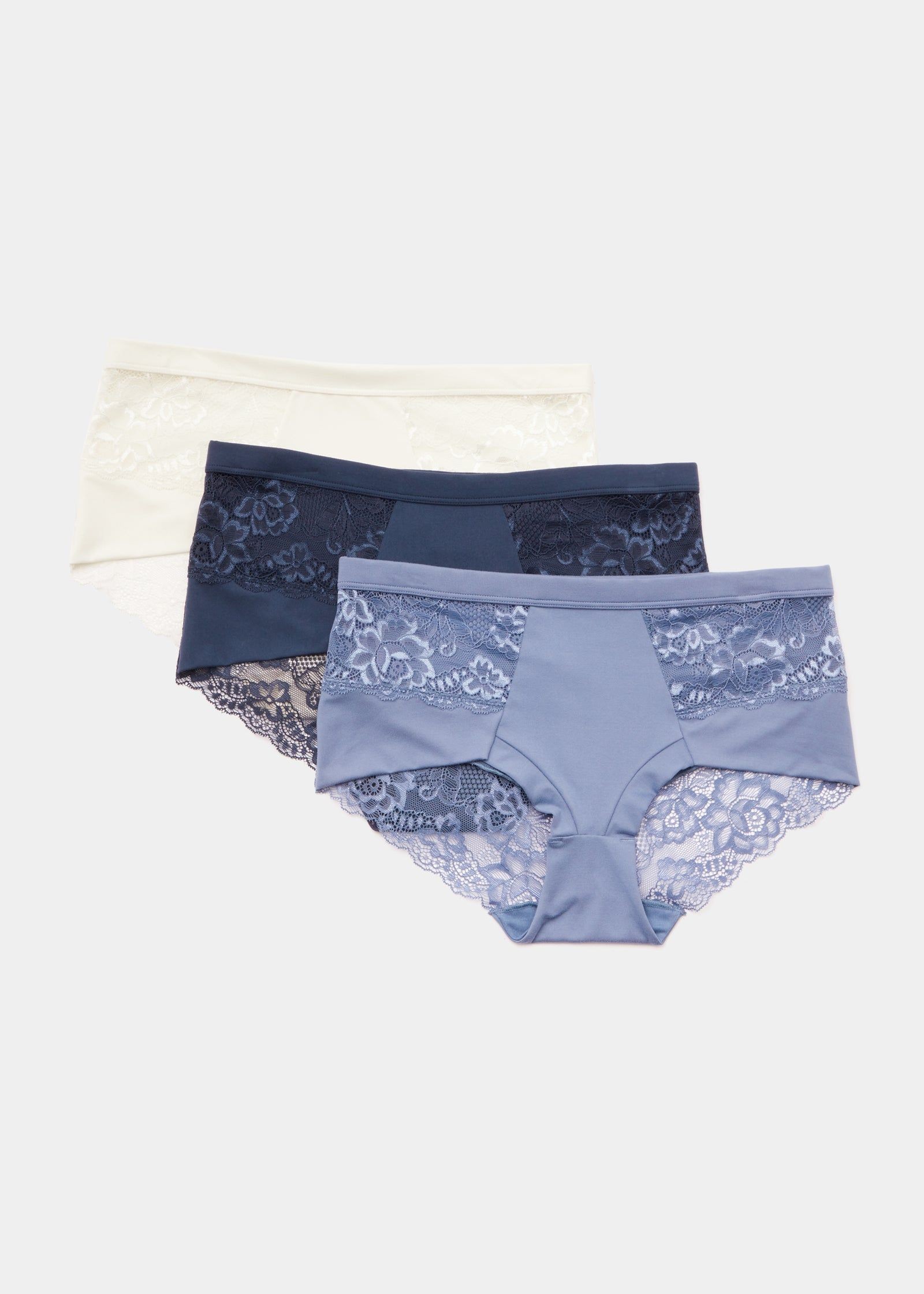 Buy three Pack Lace Brushed Midi Knickers in Saudi - bfab