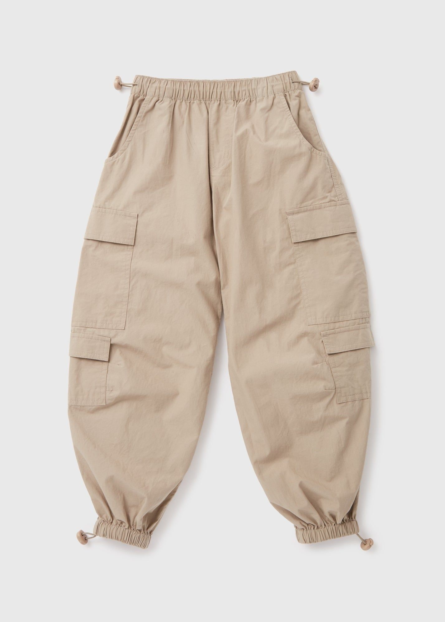 Khaki Parachute Cargo Pants