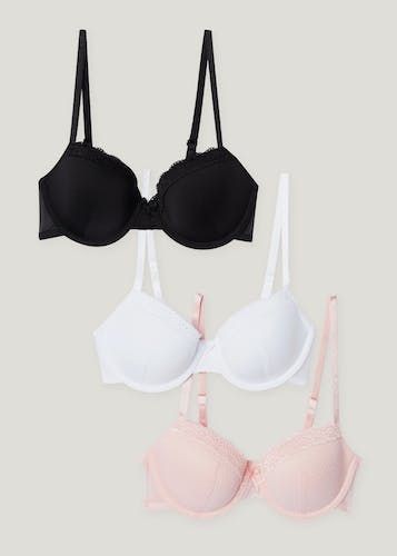 Buy 3 Pack Padded Underwired T-Shirt Bras Online in Jordan from Matalan
