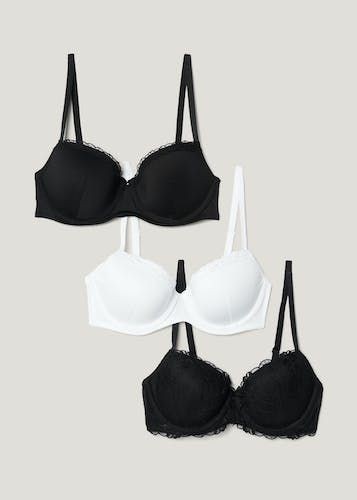 Buy 3 Pack Embroidered Lace Bras Online in UAE from Matalan by bfab