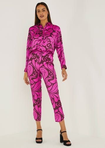 Multicoloured Print Trousers - Matalan