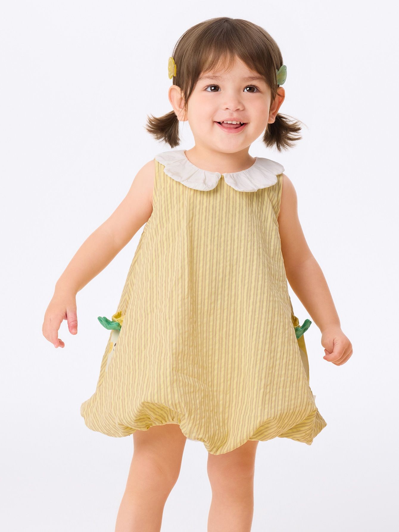 Buy Baby Girl Woven one-piece dress-Yellow-6 Y Online in Oman