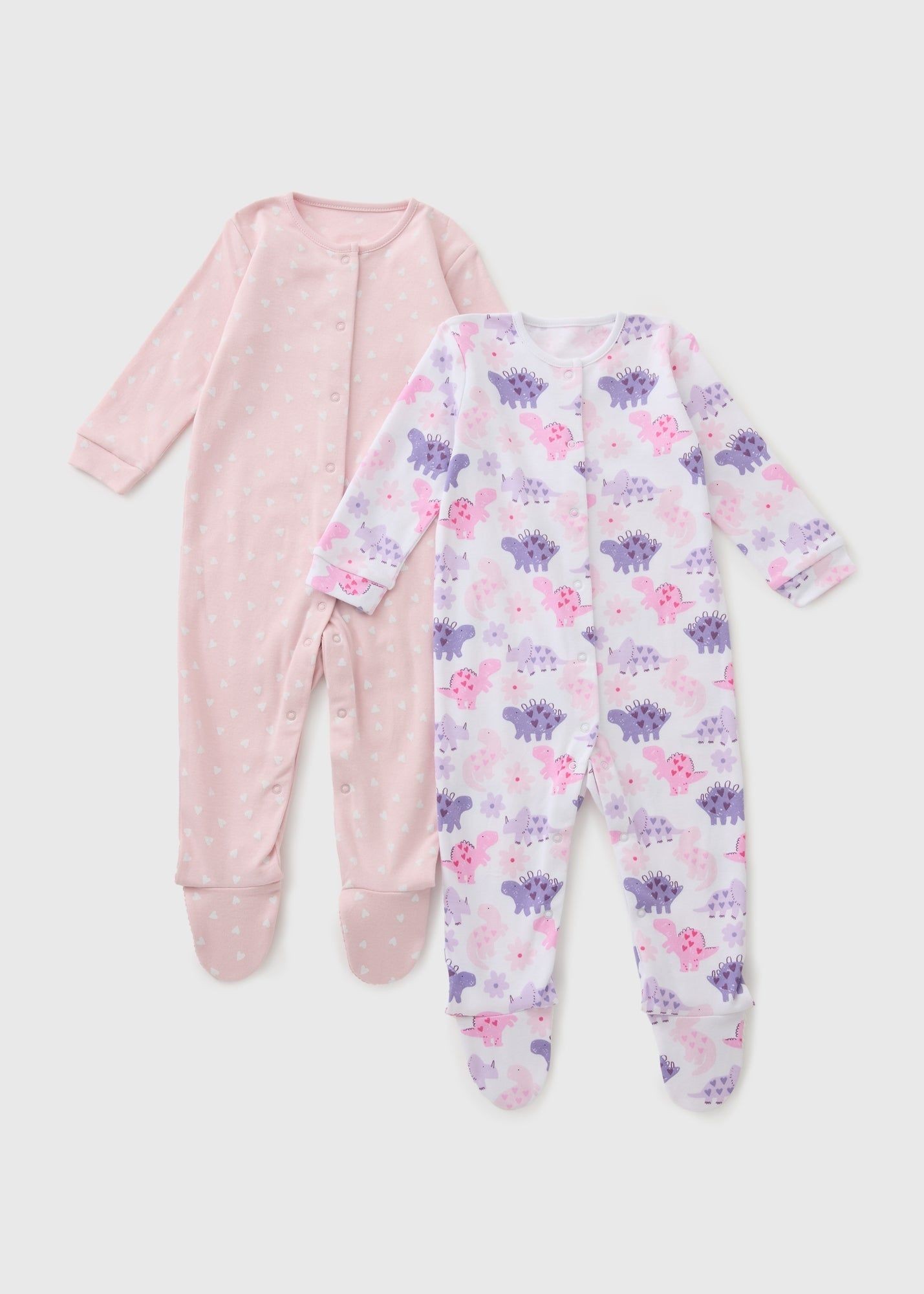 Buy Baby Pack Dinosaur Sleepsuit-Pink-9 12 M Online in UAE