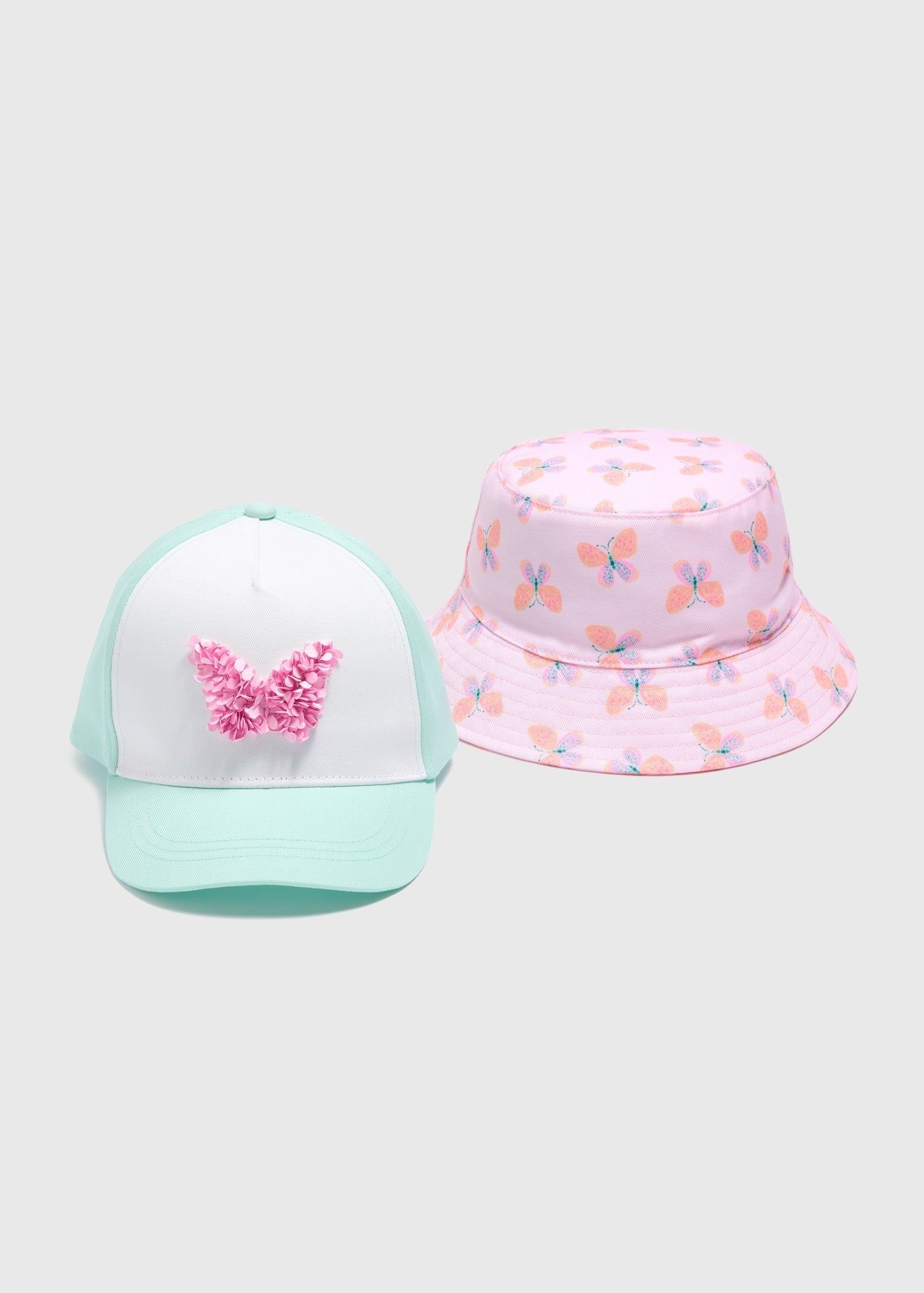 Butterfly Print Butterfly Bucket Hat White Buy Pack Girls
