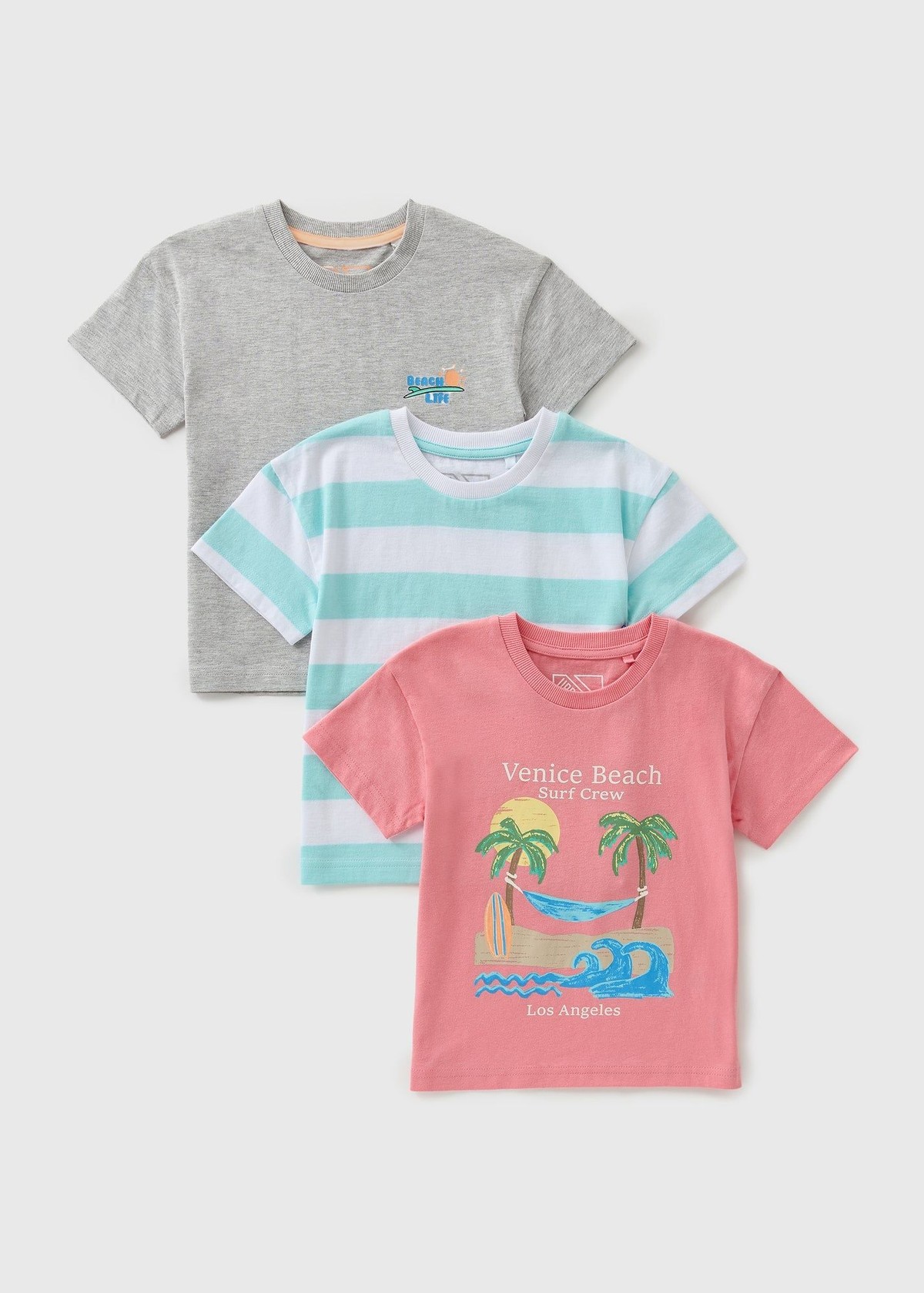 Buy Matalan Boys 3 Pack Venice Beach T-Shirts Starting at Just 65 undefined from bfab Qatar