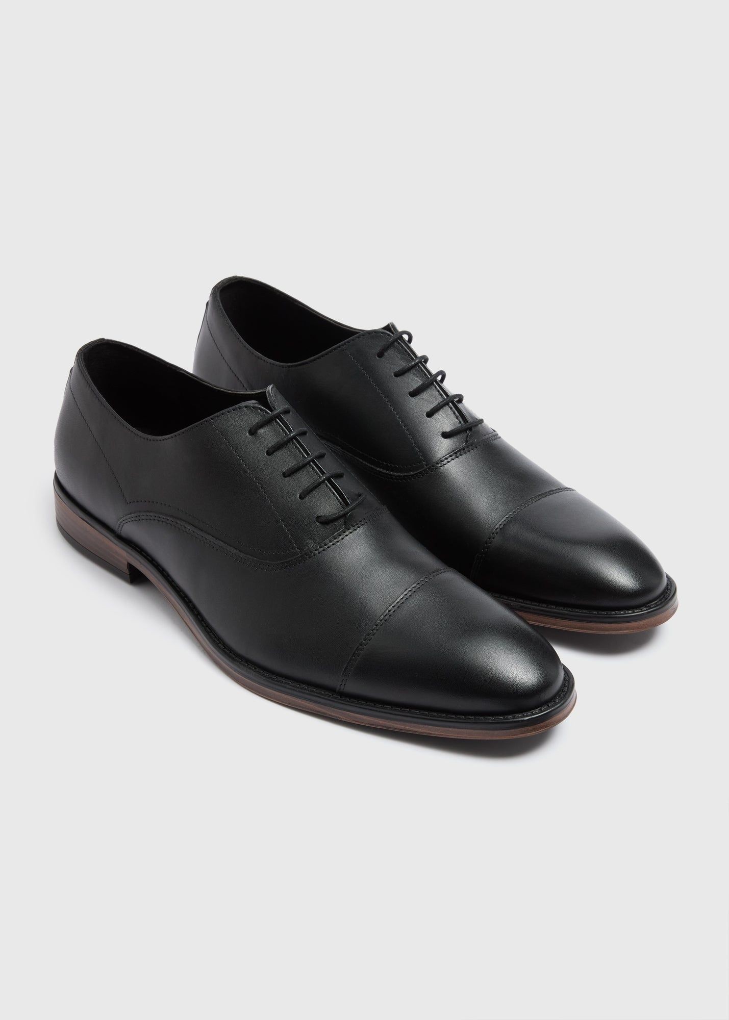 Buy Leather Oxford Shoes-Black-9 Online in Qatar bfab