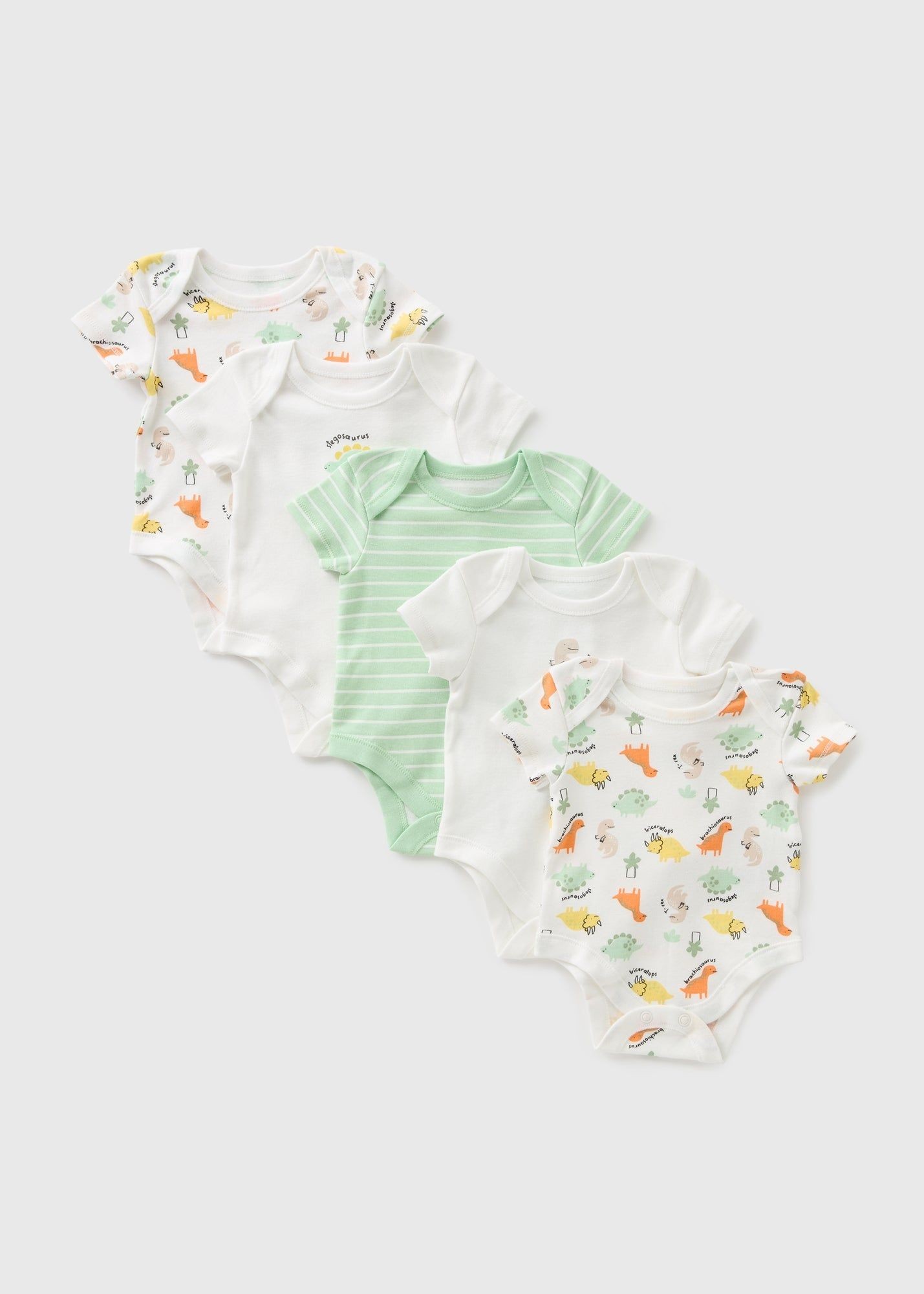 Buy Matalan 5 Pack Baby Dino Bodysuits Starting at Just 59 undefined from bfab Qatar
