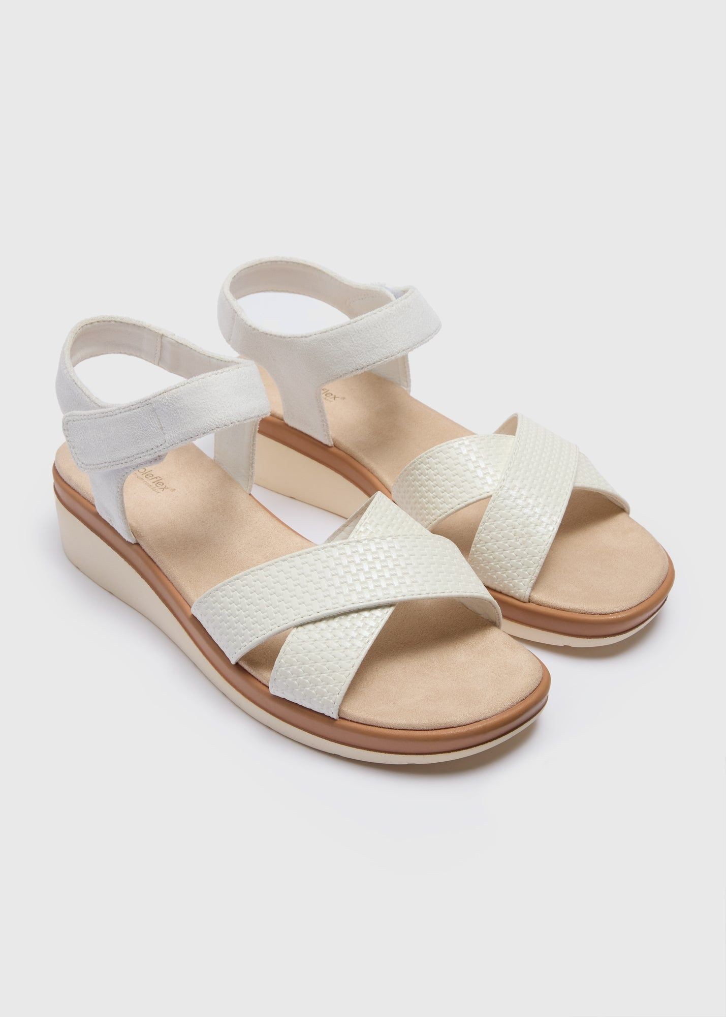 Buy Embossed Wedged Sandals-White-8 Online in Jordan bfab