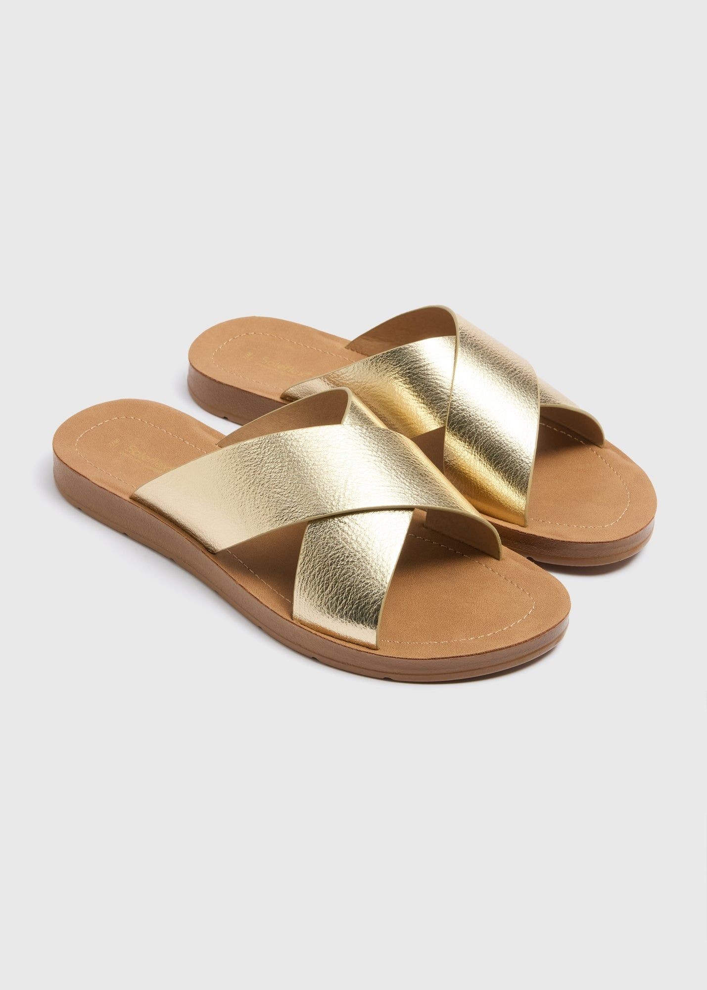Buy Matalan Faux Leather Cross Strap Sandals Starting at Just 99 QAR from bfab Qatar
