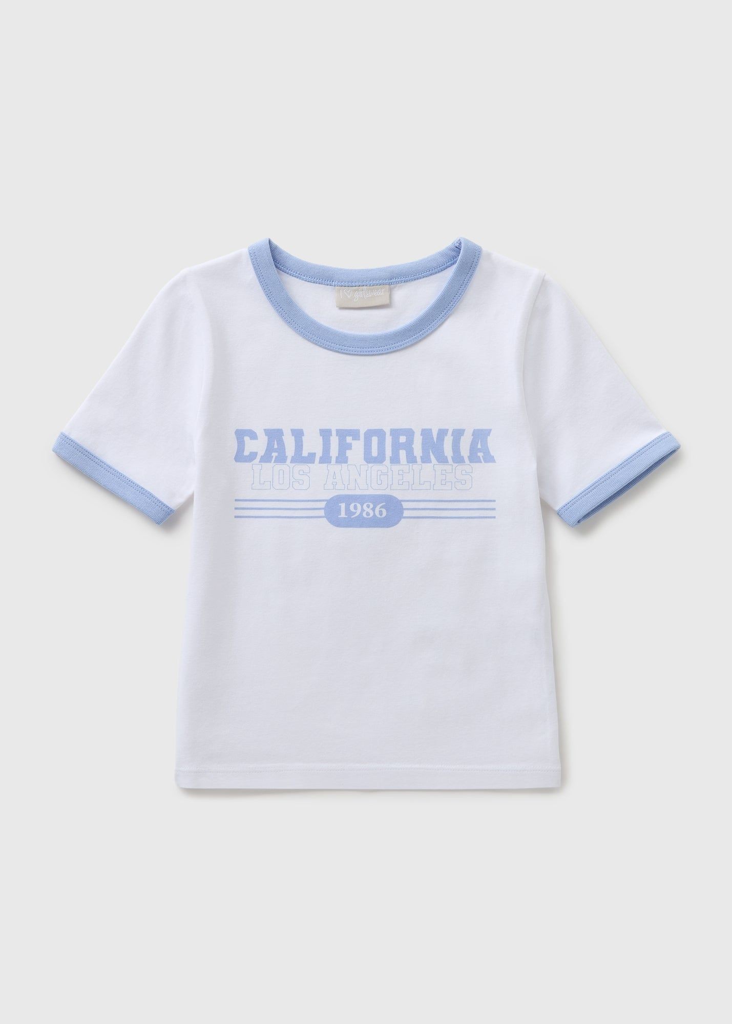 Buy Girls California Ringer T-Shirt-White-10 Y Online in Oman - bfab