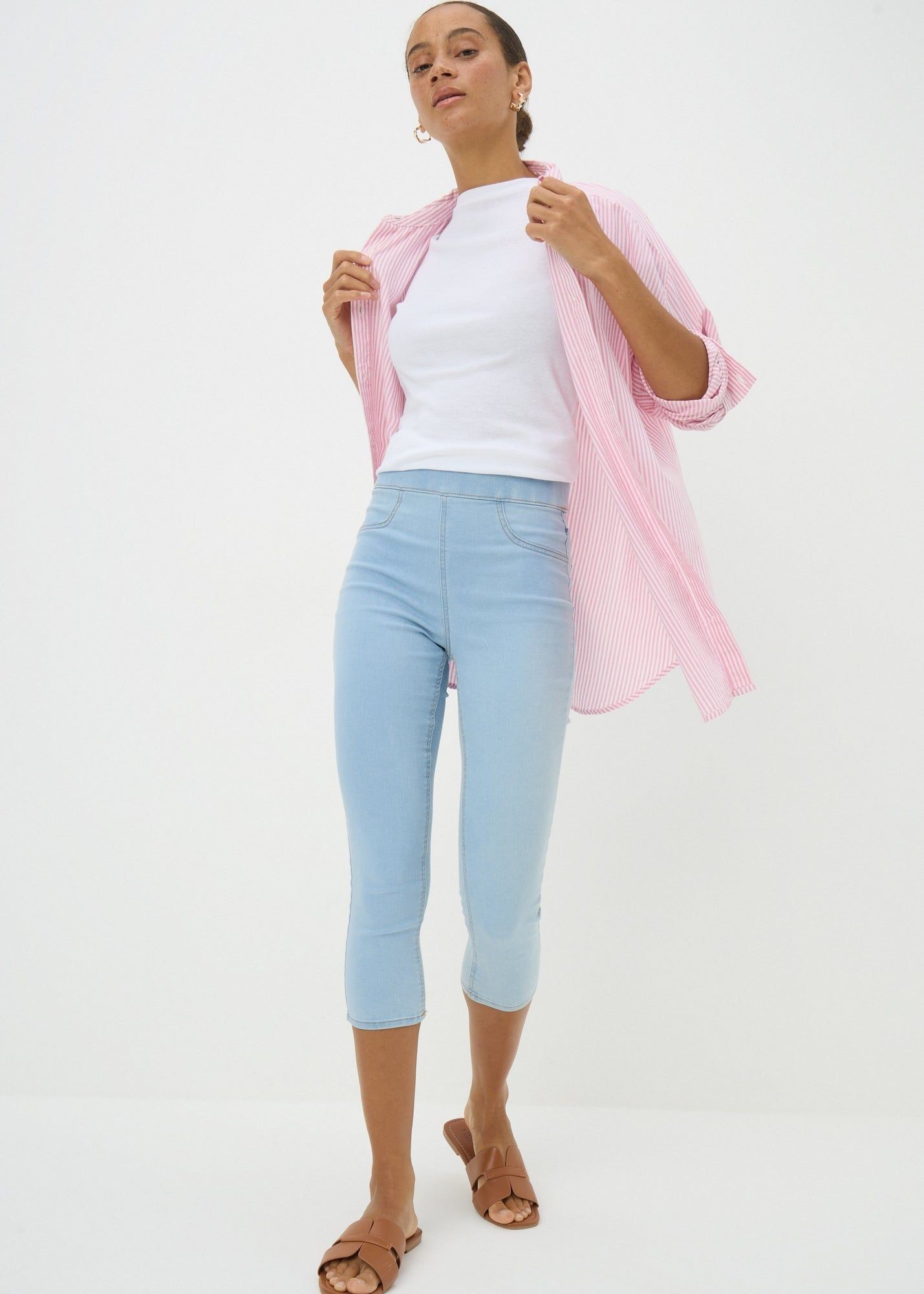 Jeggings Matalan Womens Jeans Buy Cropped Jeggings-Sky Blue-8