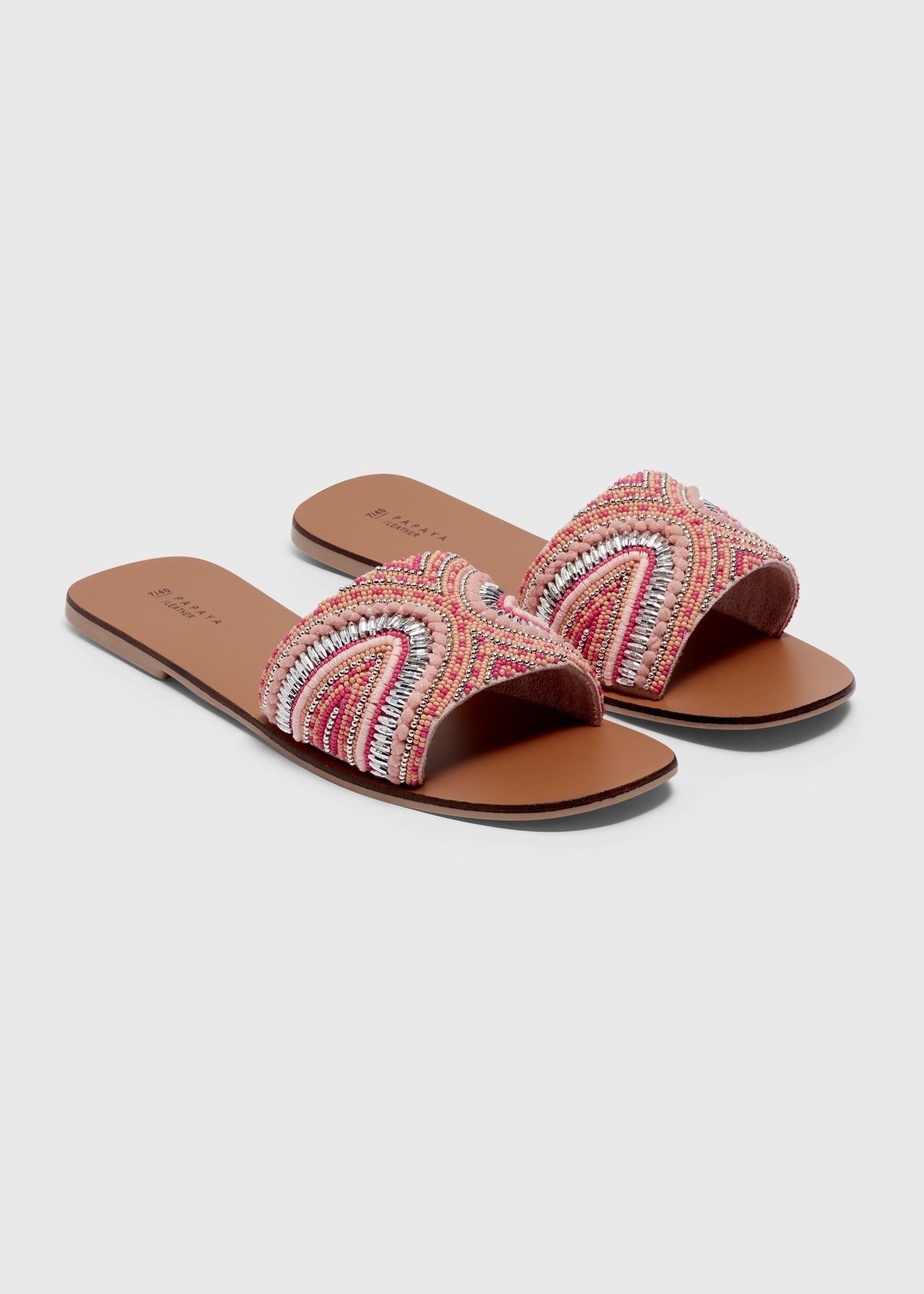 Buy Matalan Leather Beaded Mule Sandals Starting at Just 99 QAR from bfab Qatar