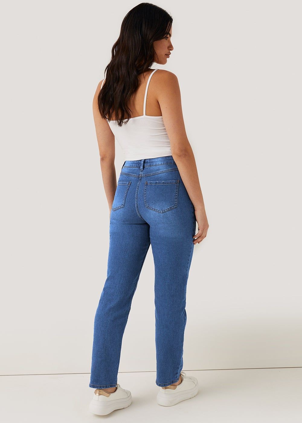 Buy Grace Straight Leg Jeans-Blue-14 29