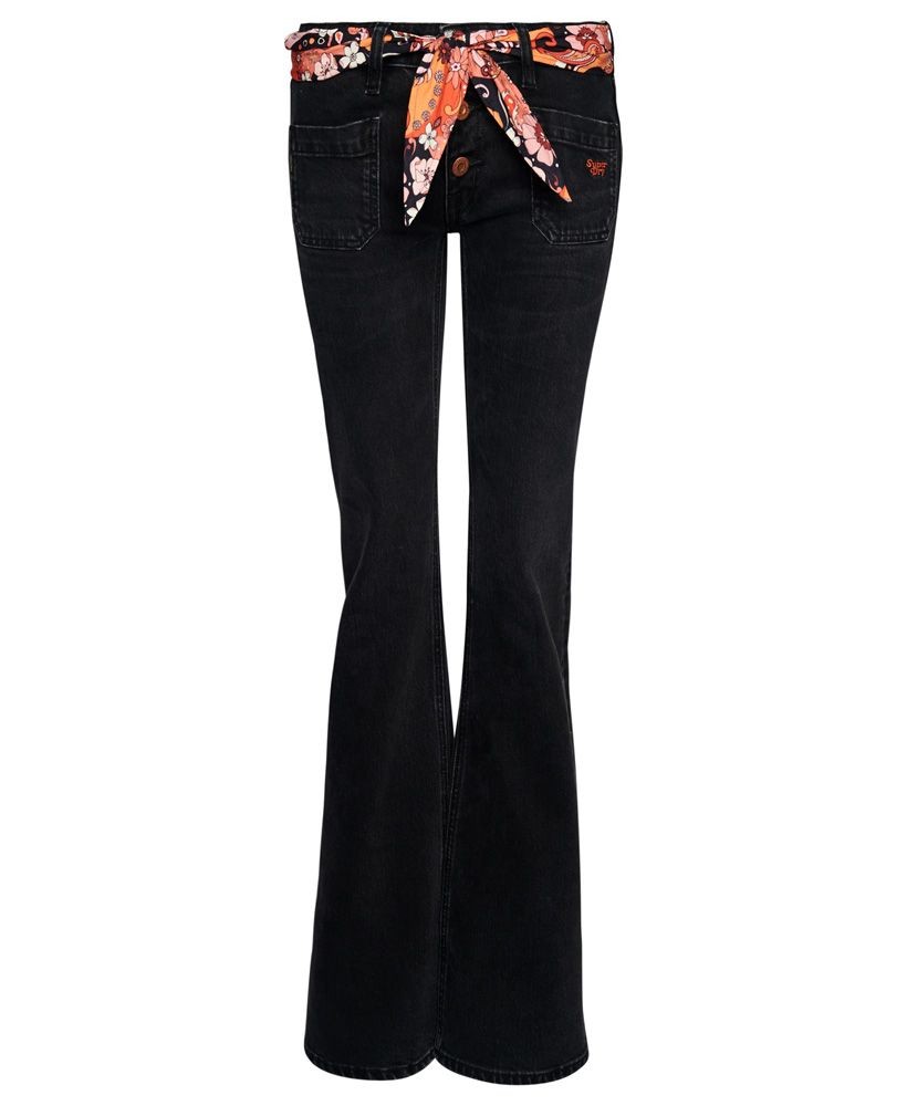 Organic Cotton Mid Rise Slim Flare Jeans