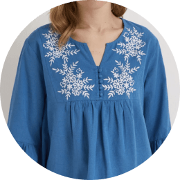 2 Pack Blue & Cream Embroidered Bras - Matalan