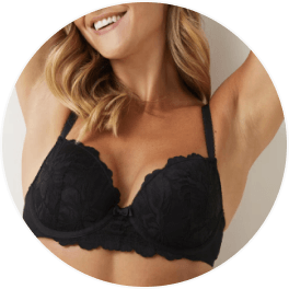 Buy DD+ Black Star Embroidered Bra Online in UAE from Matalan