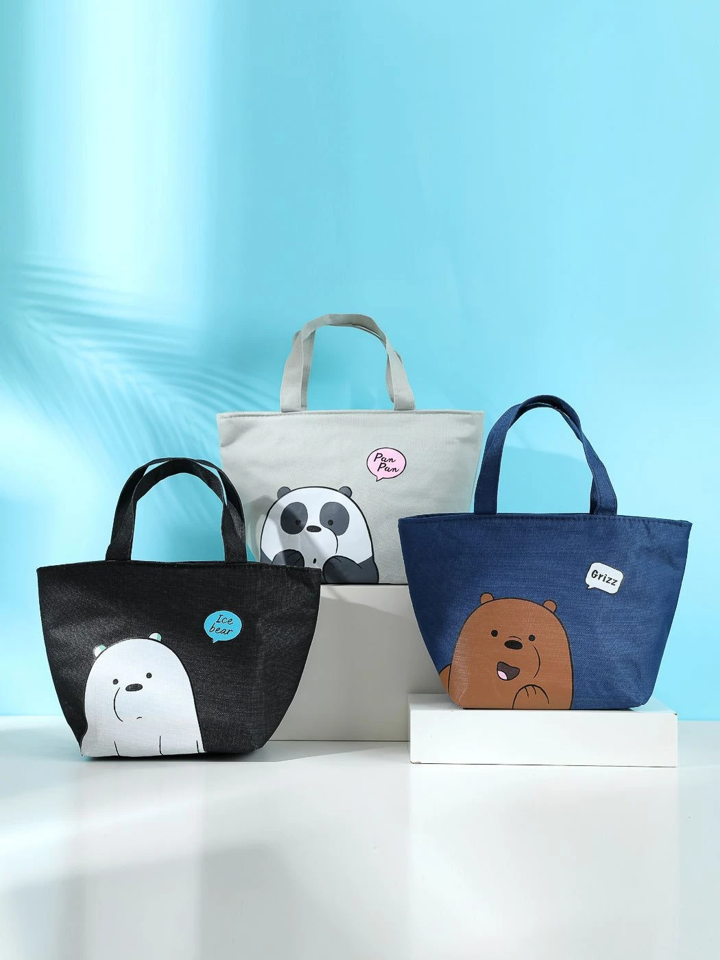 Buy We Bare Bears Collection Lunch Bag (Gray) Online in Qatar bfab