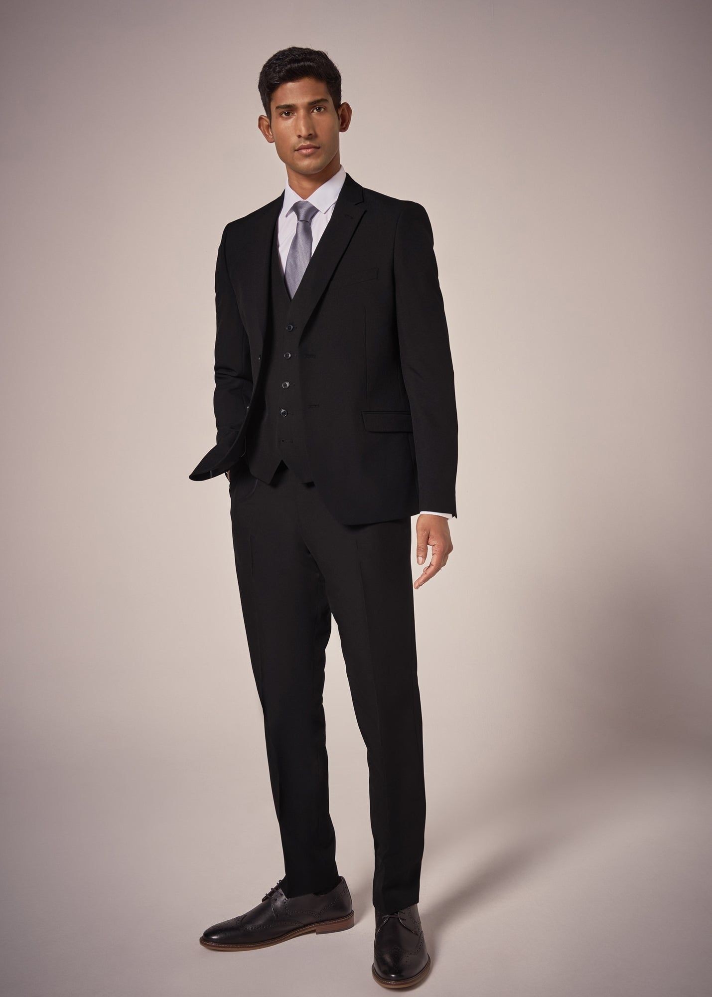 Buy Taylor Wright Panama Black Tailored Fit Suit Trousers