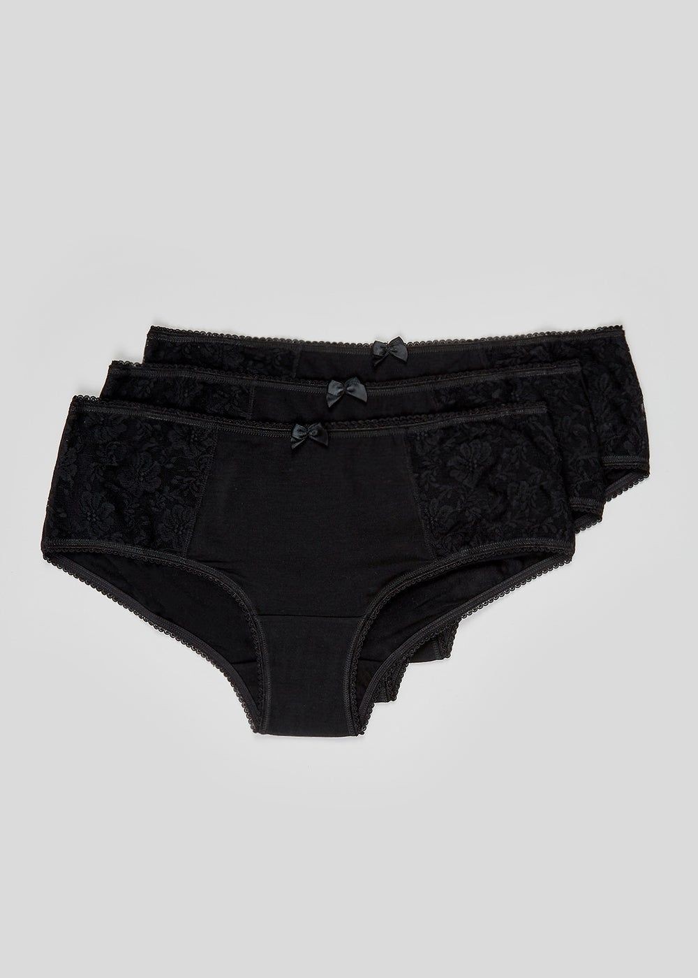 Buy Pack Lace Modal Short Knickers Black 10 Online in Oman