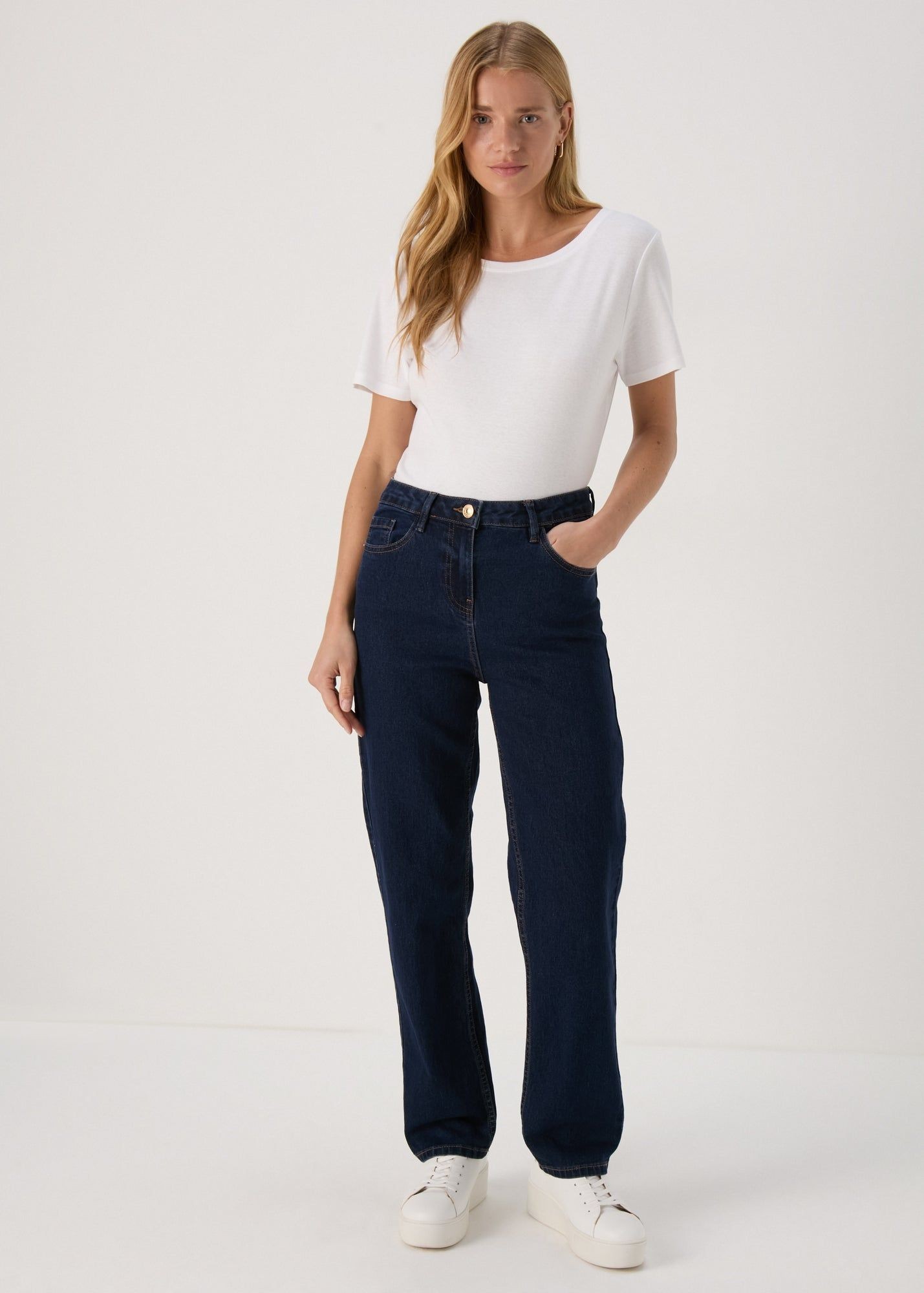 Buy Grace Straight Leg Jeans-Blue-14 31