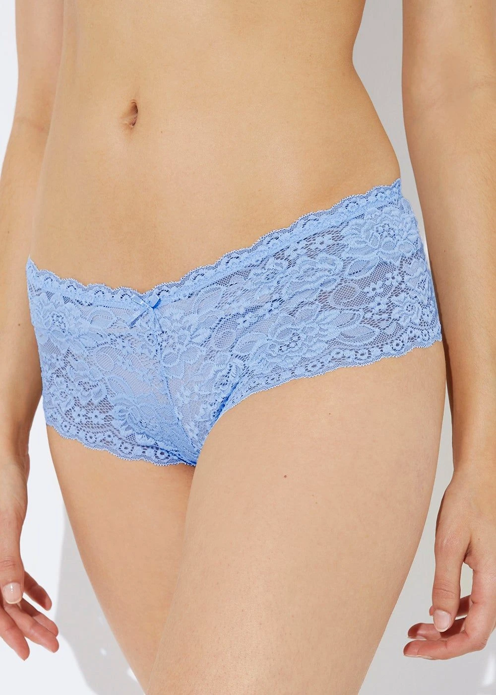 Buy Pack Blue White French Lace Knickers Blue 14 Online in