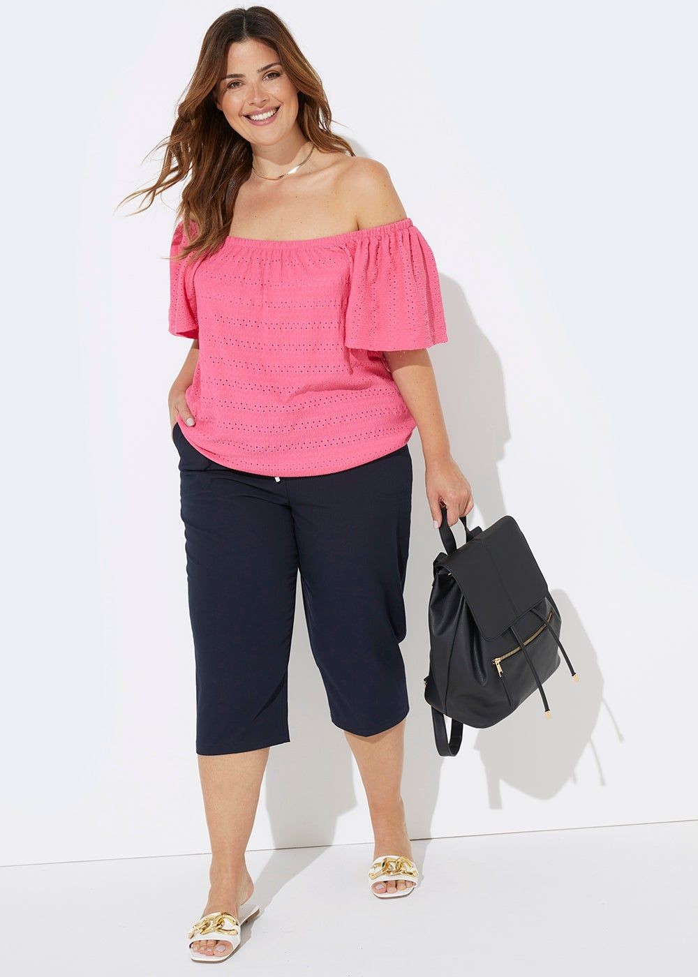 Buy Papaya Curve Pink Square Neck Top Online in UAE from Matalan
